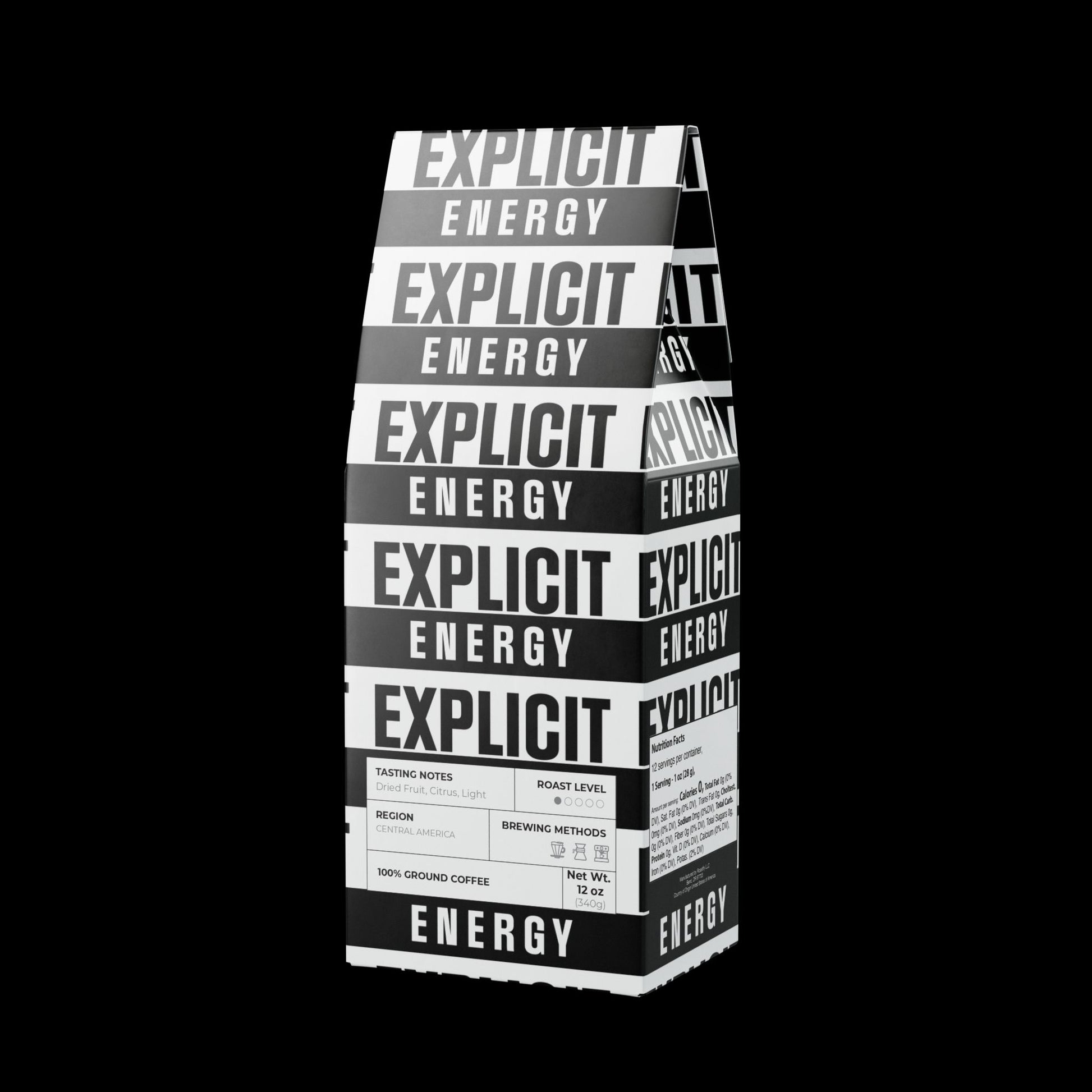 Explicit Energy Light Roast Blend: Regular, Light Roast, Crisp & Fruity (12oz / 340g)