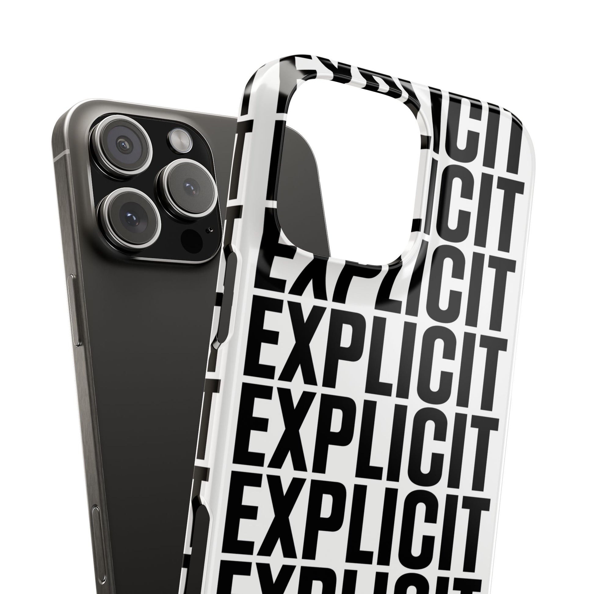 Explicit Letters Phone Case: Slim iPhone Cover