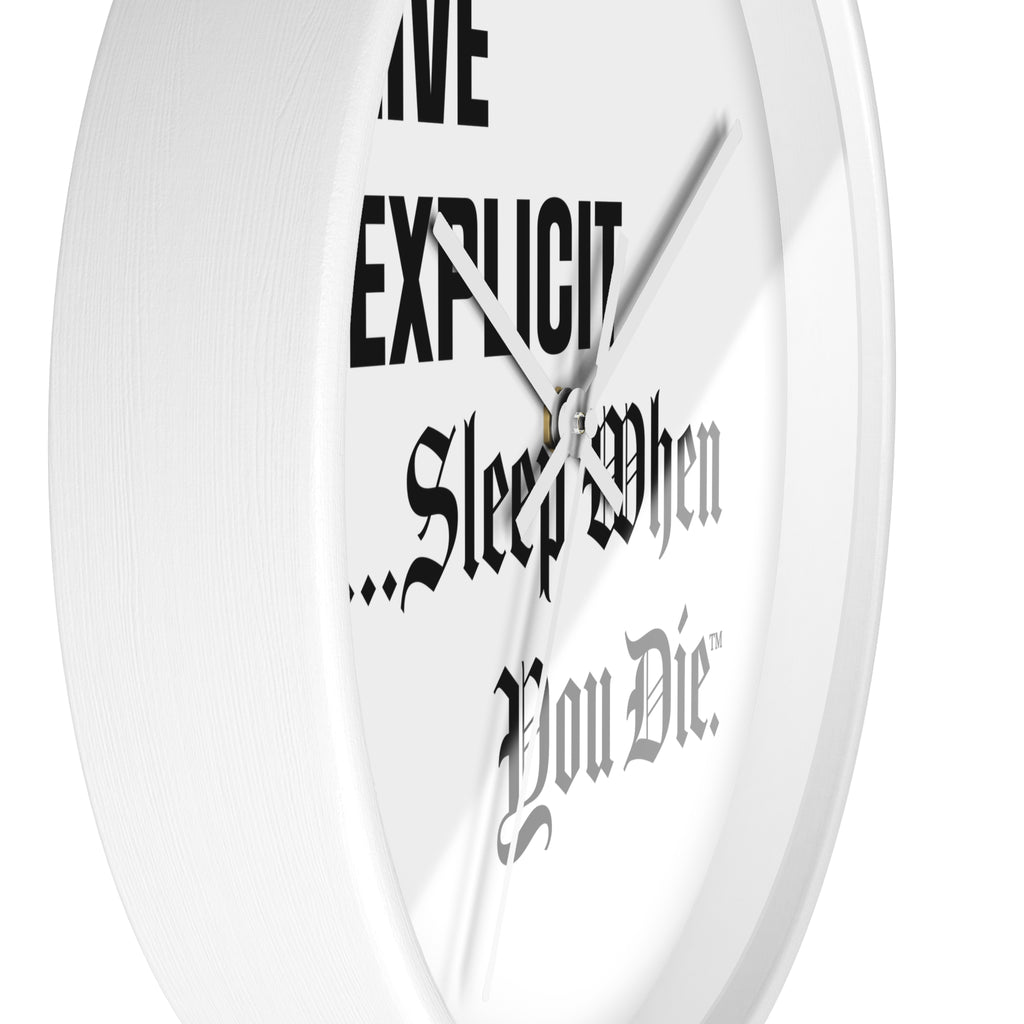 Explicit Wall Clock: Motivational Decor for Hustlers (10in)