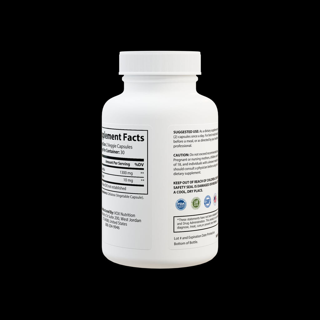 Explicit Energy Ashwagandha & Black Pepper Supplement: Stress Relief & Vitality (60 Capsules)