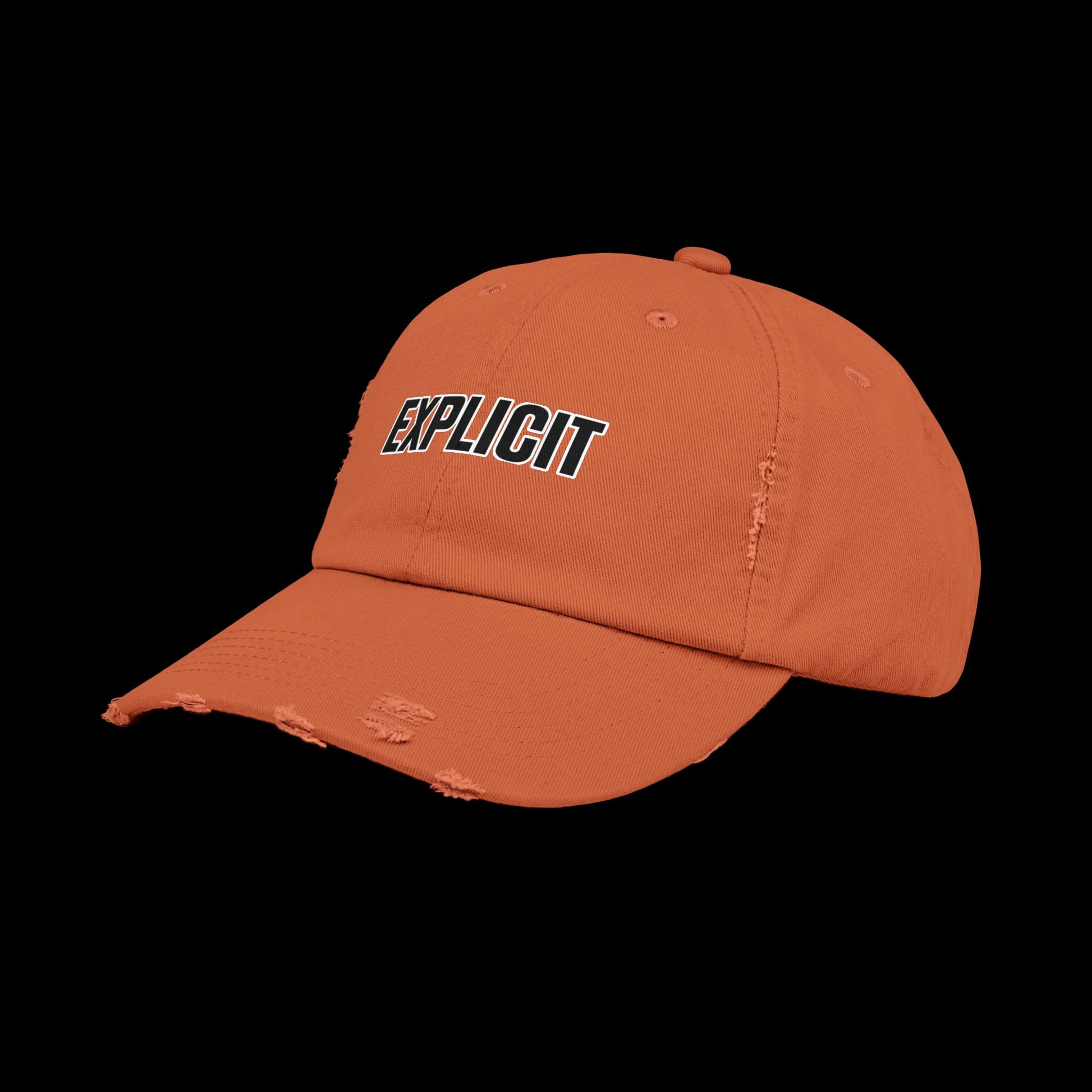 Explicit Distressed Cap: Unisex Casual Streetwear Hat