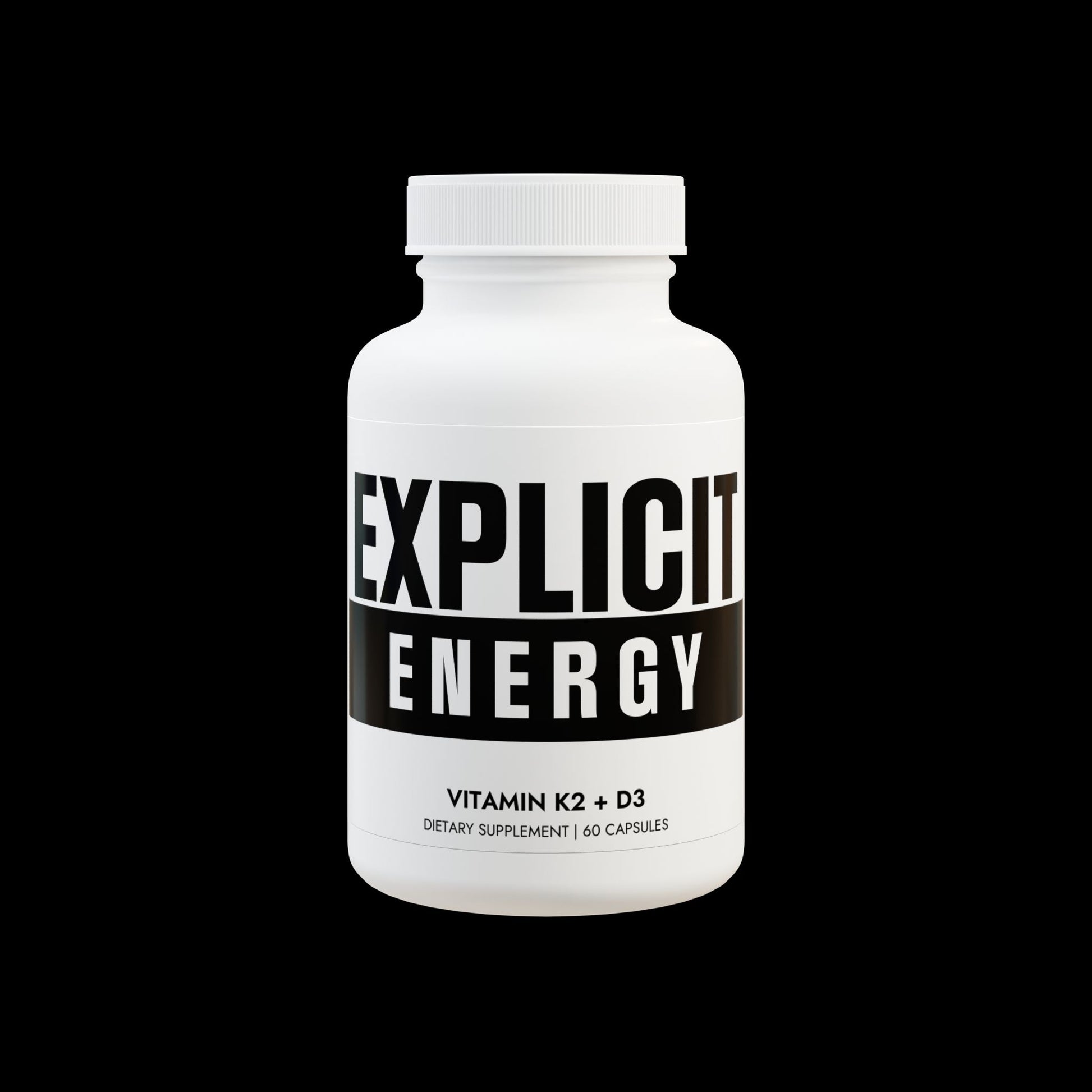 Explicit Energy Vitamin K2 + D3 Supplement: Bone & Heart Health (60 Capsules)