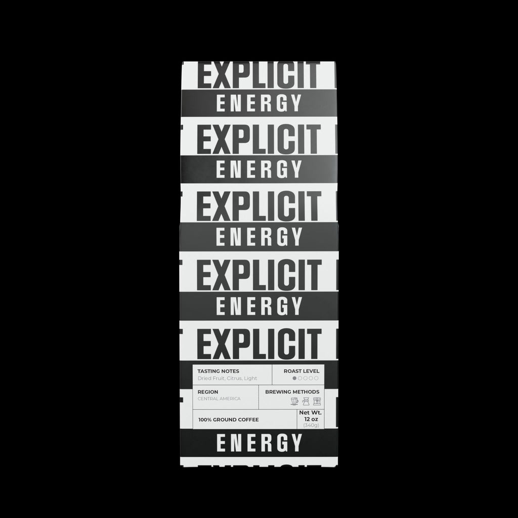 Explicit Energy Light Roast Blend: Regular, Light Roast, Crisp & Fruity (12oz / 340g)