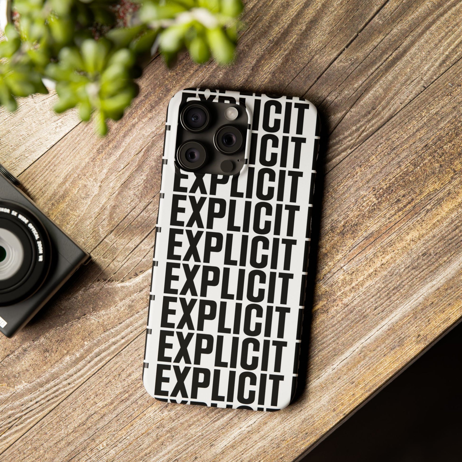 Explicit Letters Phone Case: Slim iPhone Cover