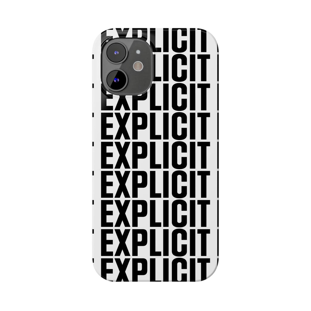 Explicit Letters Phone Case: Slim iPhone Cover