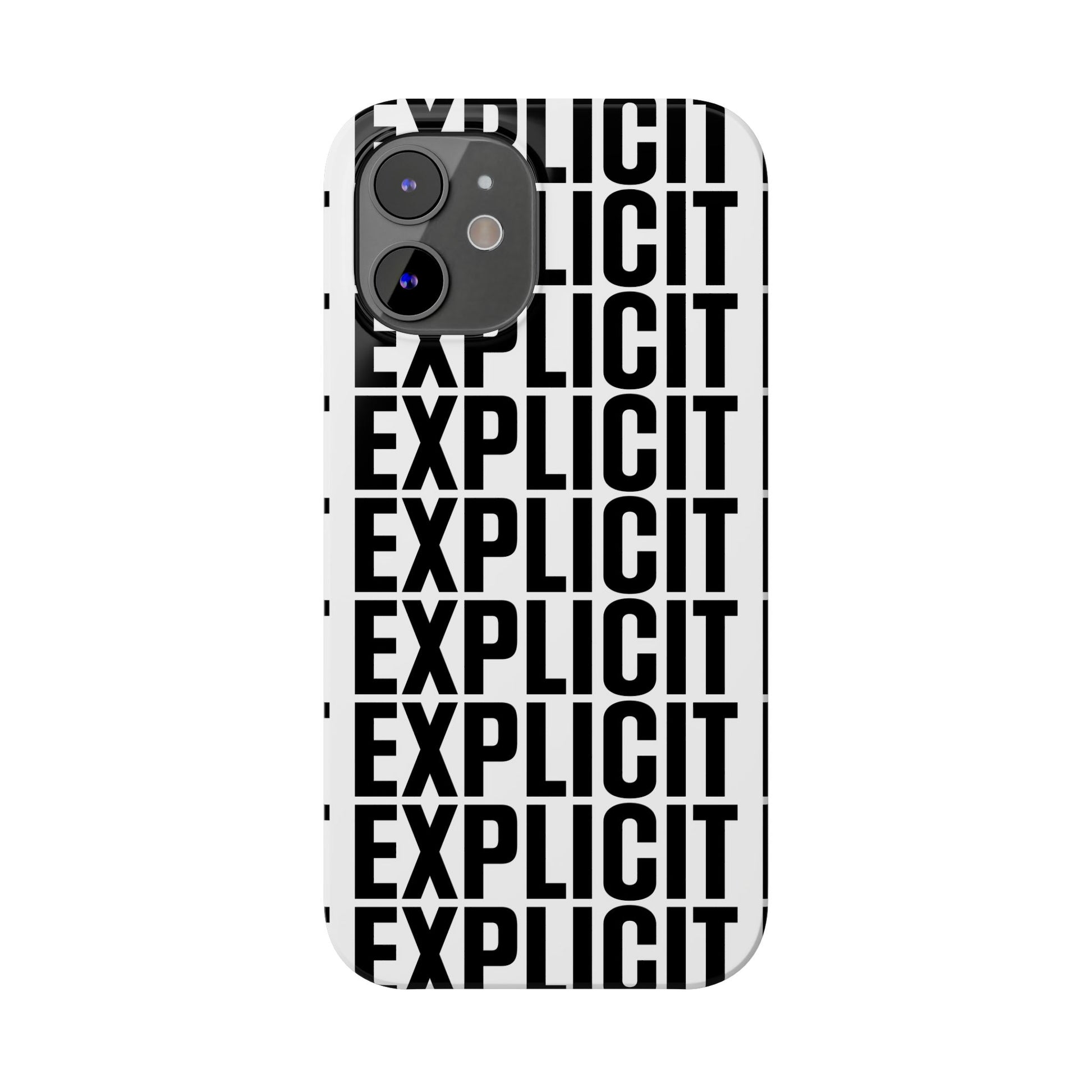 Explicit Letters Phone Case: Slim iPhone Cover