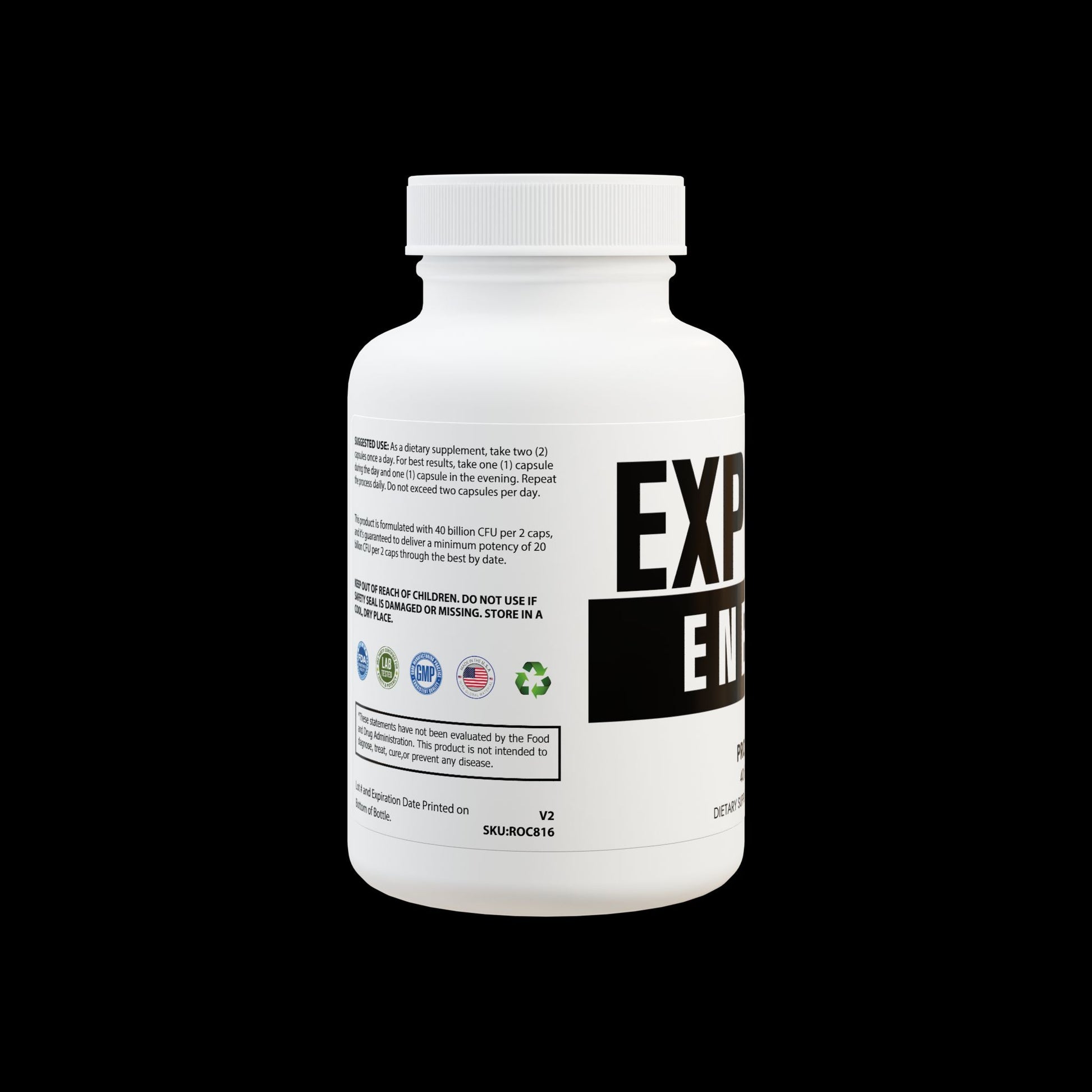 Explicit Energy Probiotics Supplement: Digestive & Immune Health (60 Capsules)