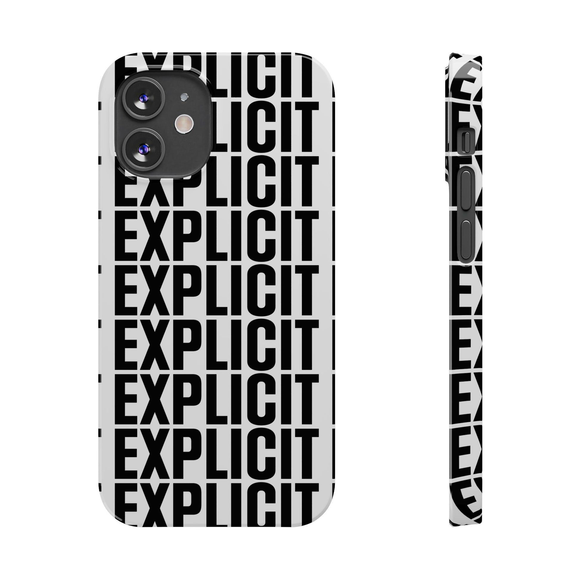 Explicit Letters Phone Case: Slim iPhone Cover