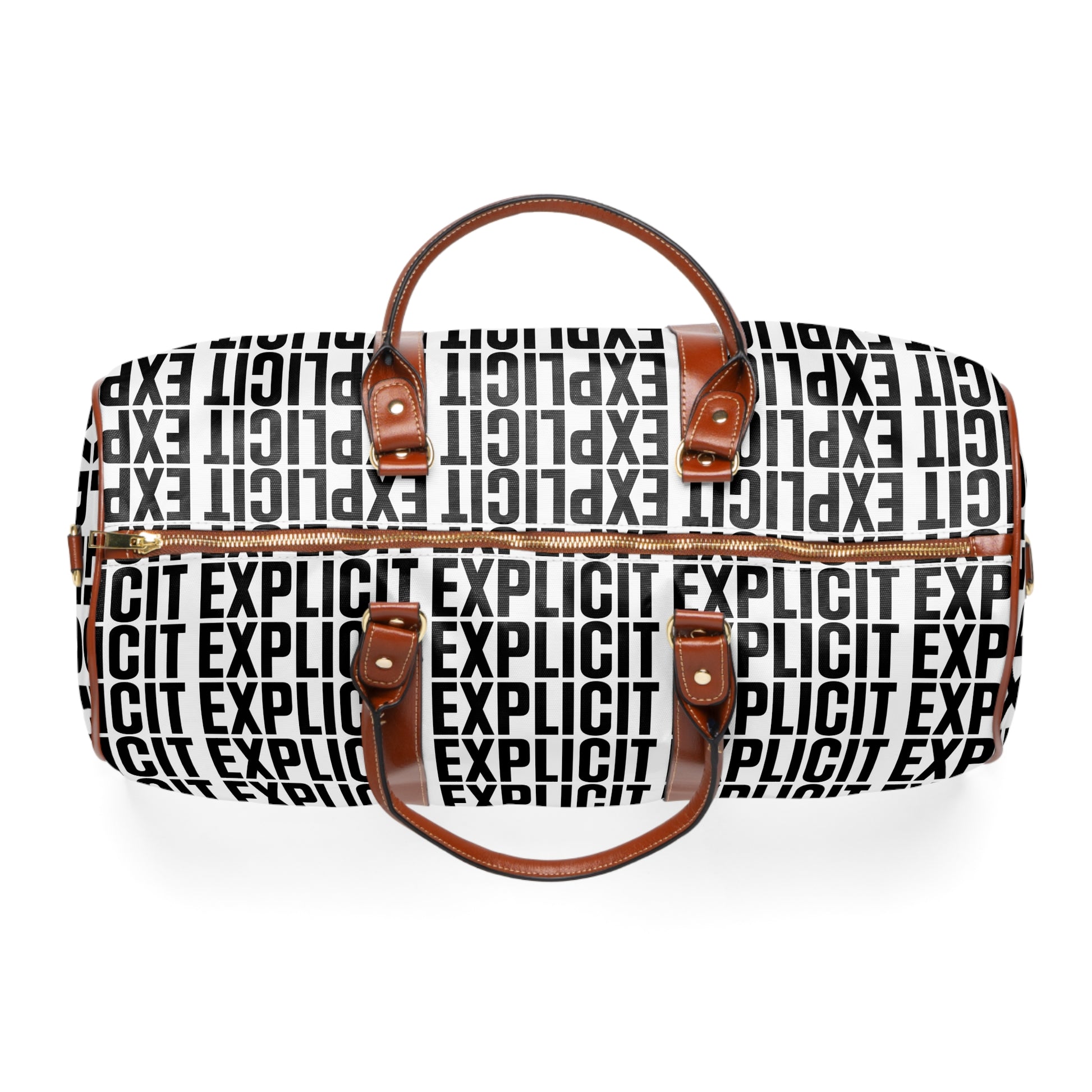 Explicit Travel Bag: Waterproof Duffel with All-Over Print for Weekends & Gym