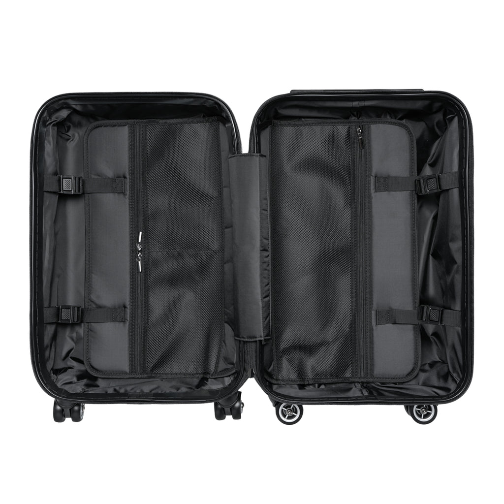 Explicit Suitcase: Vibrant Travel Luggage with "Explicit" Print & Lock