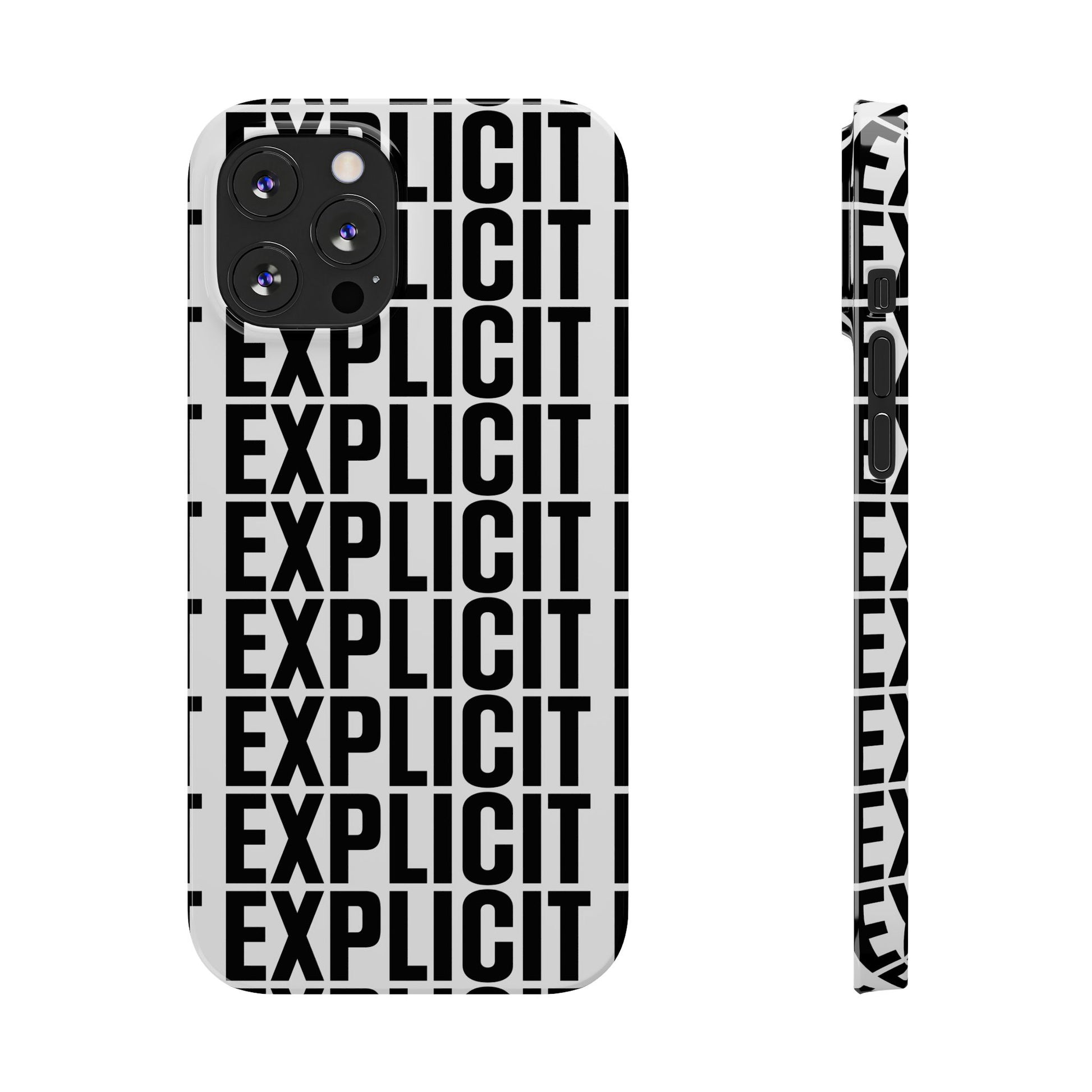 Explicit Letters Phone Case: Slim iPhone Cover
