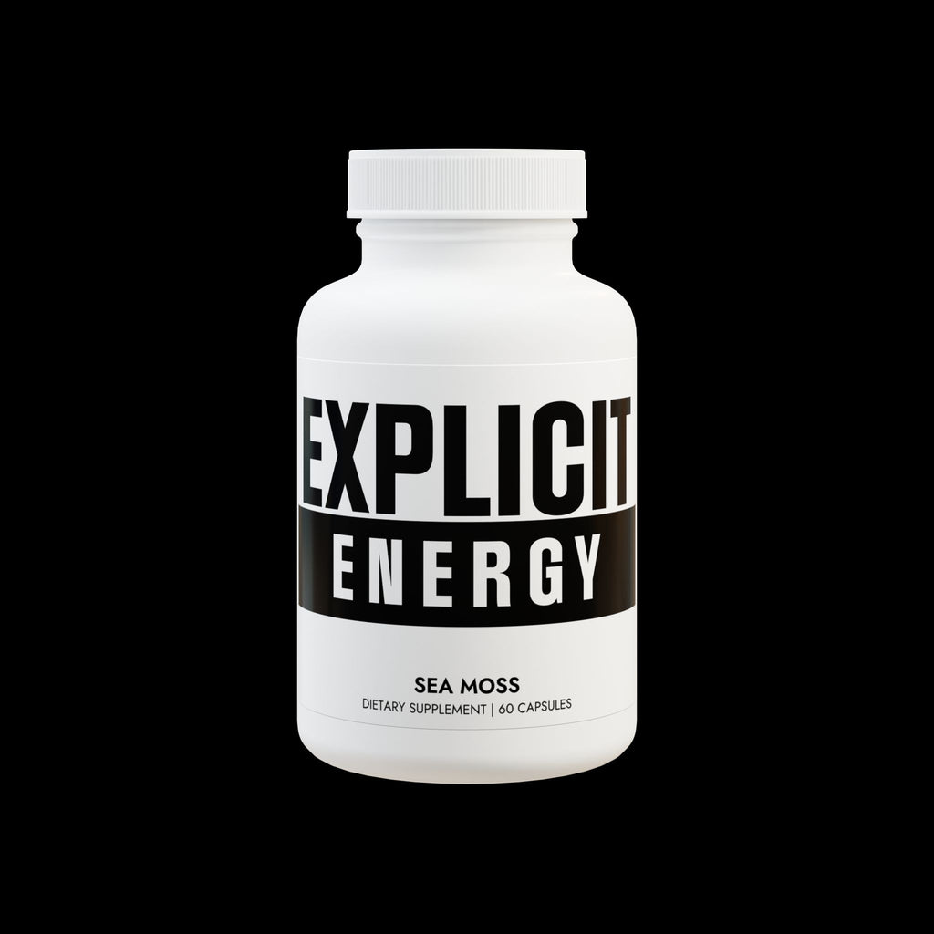 Explicit Energy Organic Sea Moss Complex: 92+ Vitamins & Minerals for Vitality (60 Capsules)