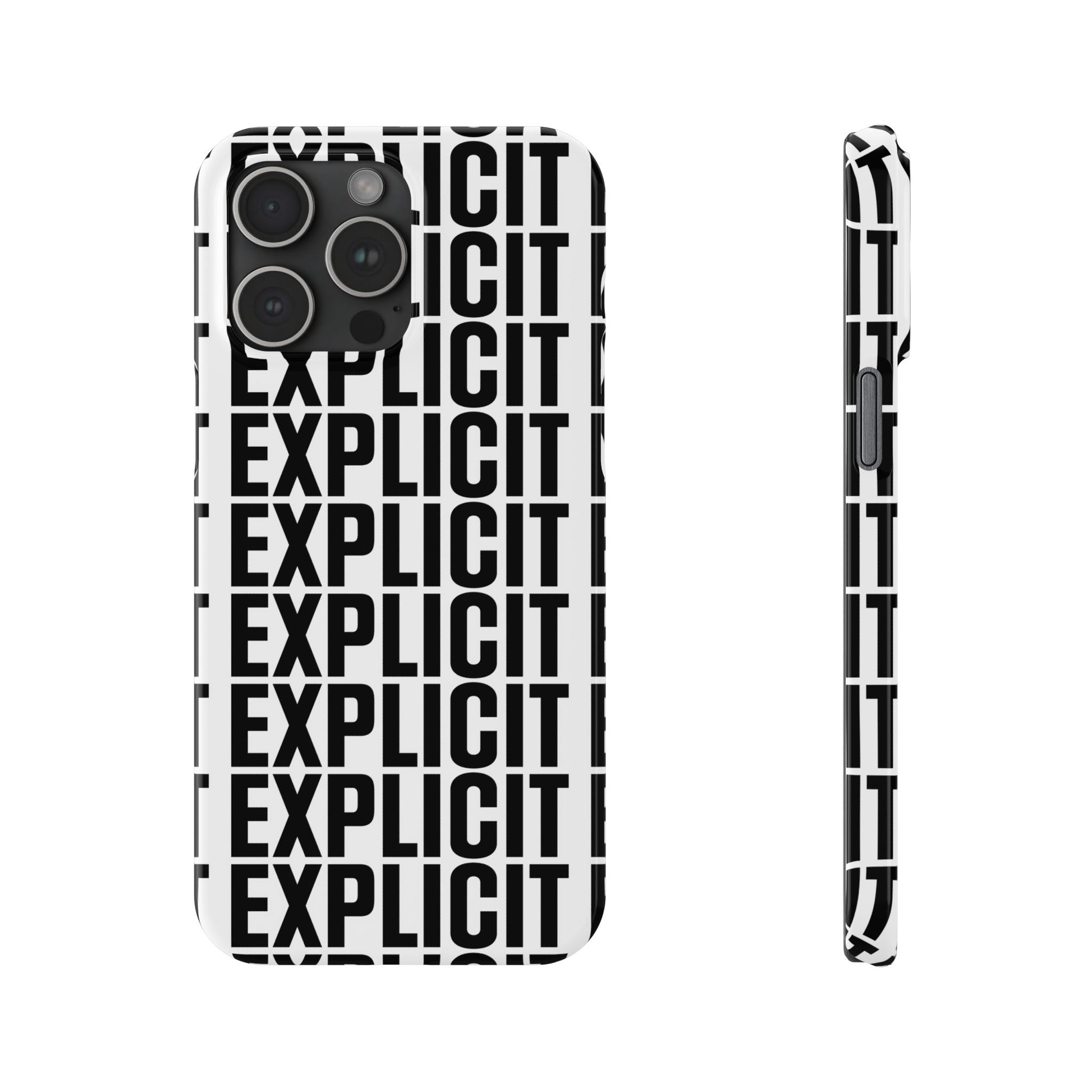 Explicit Letters Phone Case: Slim iPhone Cover