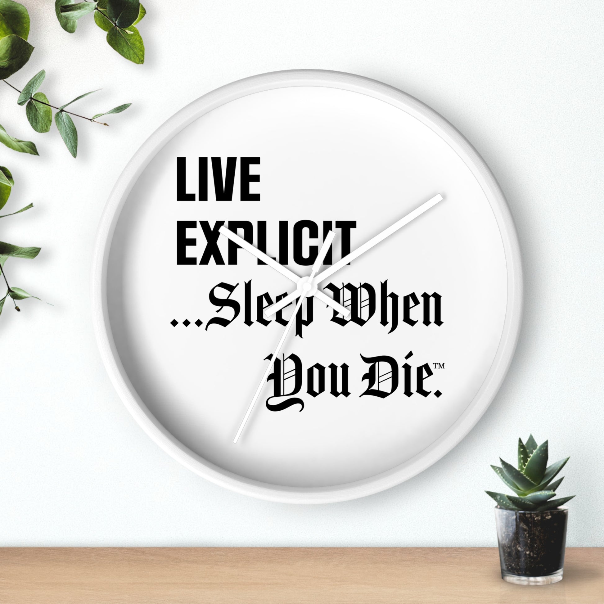 Explicit Wall Clock: Motivational Decor for Hustlers (10in)