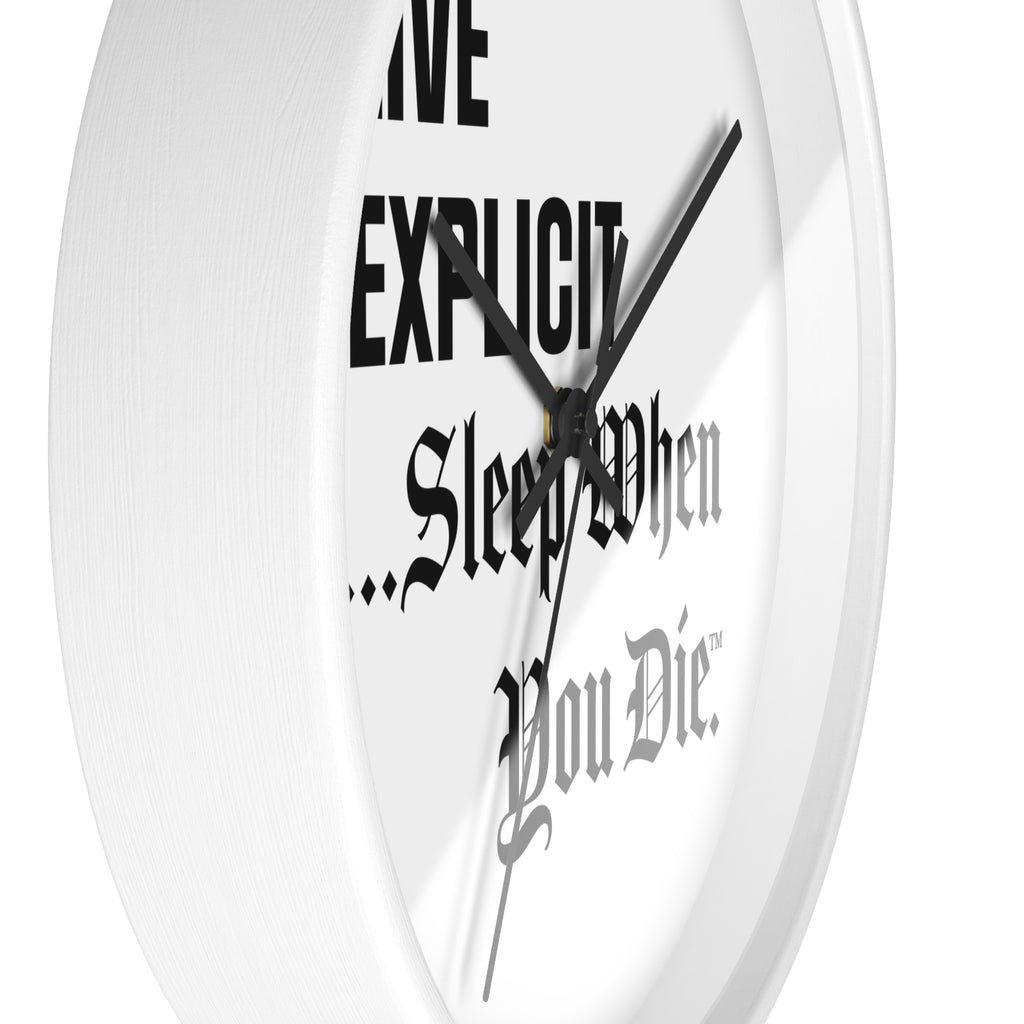Explicit Wall Clock: Motivational Decor for Hustlers (10in)