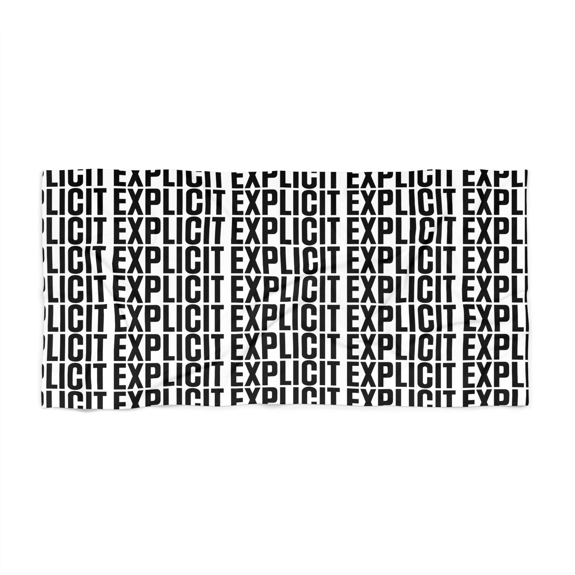 Explicit Beach Towel: Black and White, Summer Essential, Poolside Must-Have