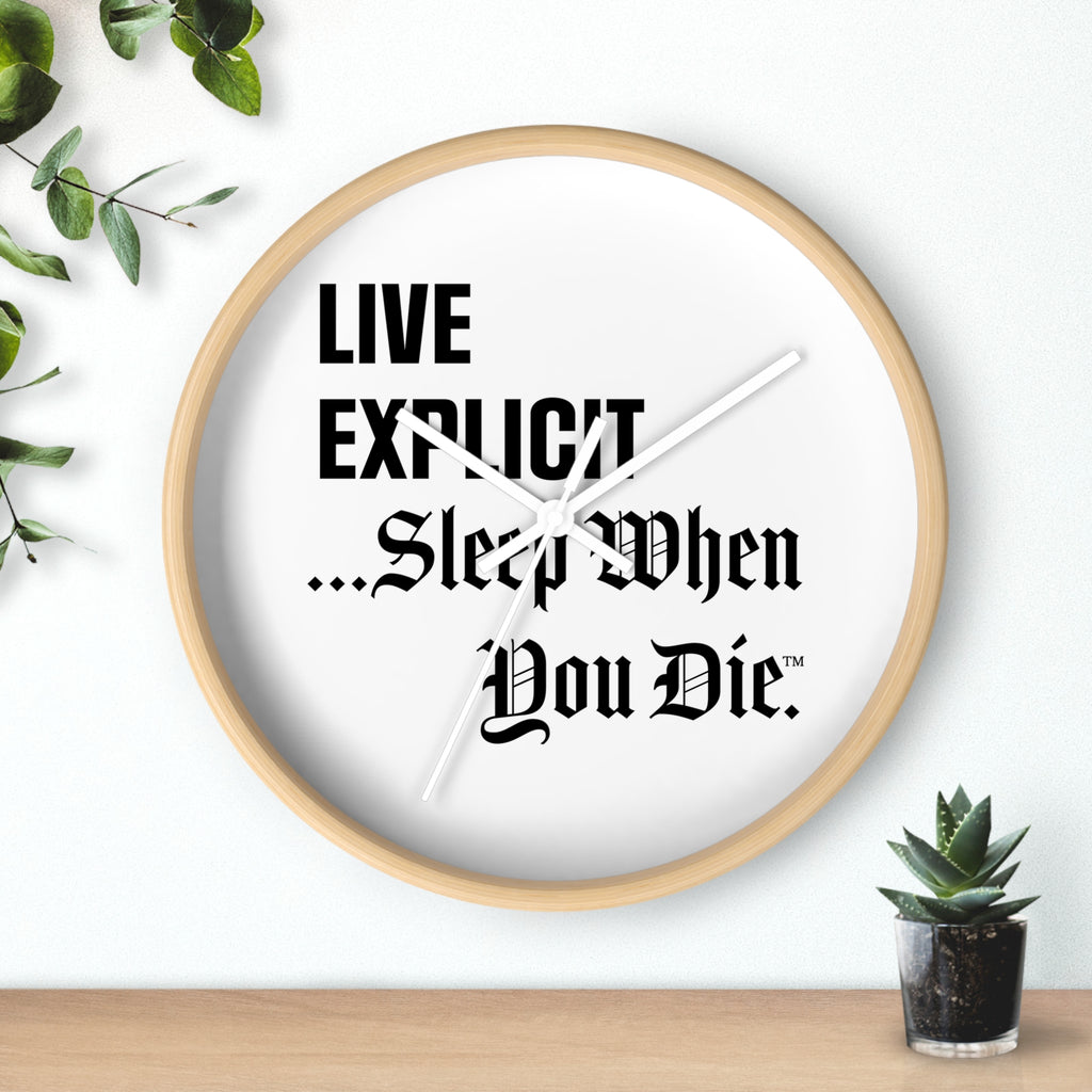 Explicit Wall Clock: Motivational Decor for Hustlers (10in)