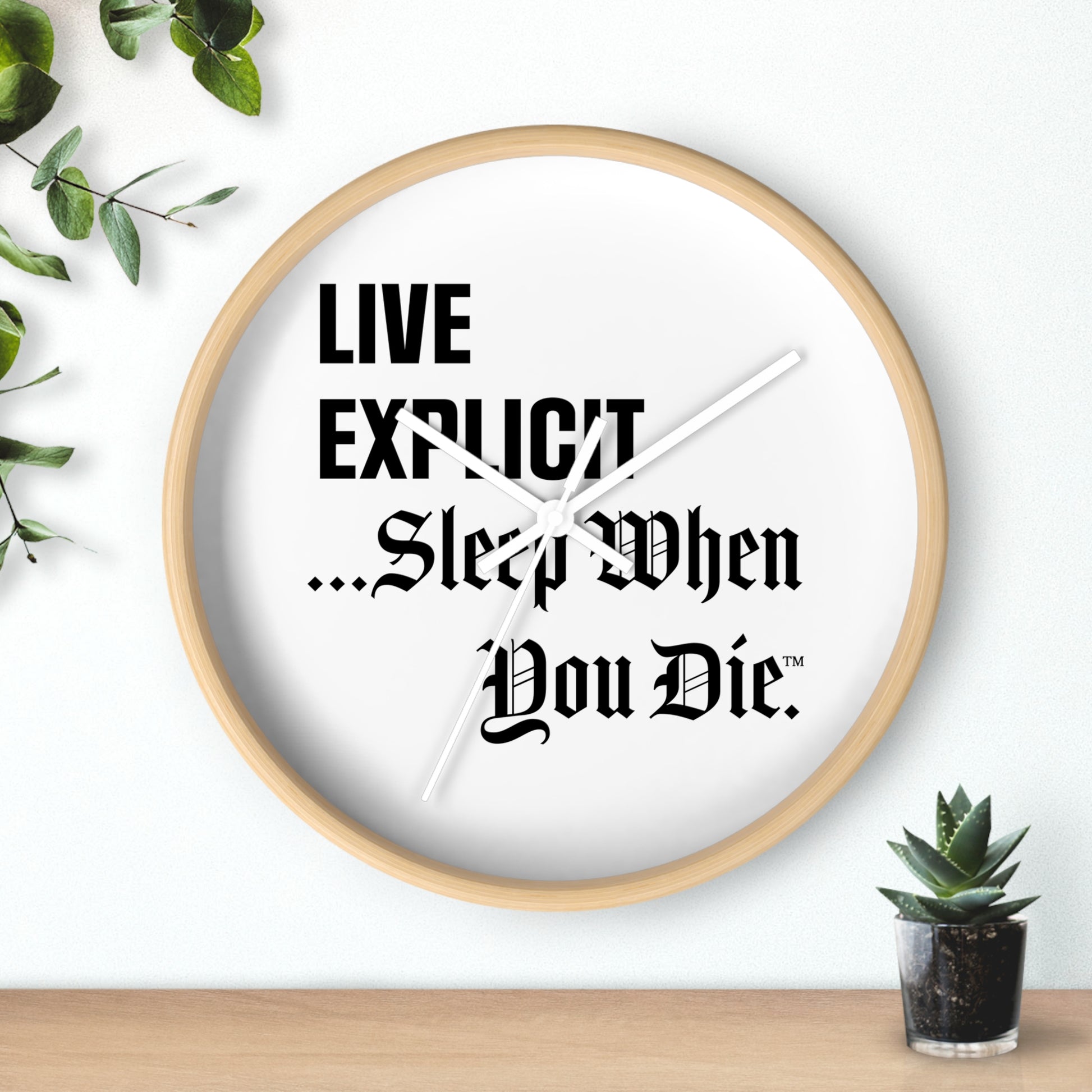 Explicit Wall Clock: Motivational Decor for Hustlers (10in)