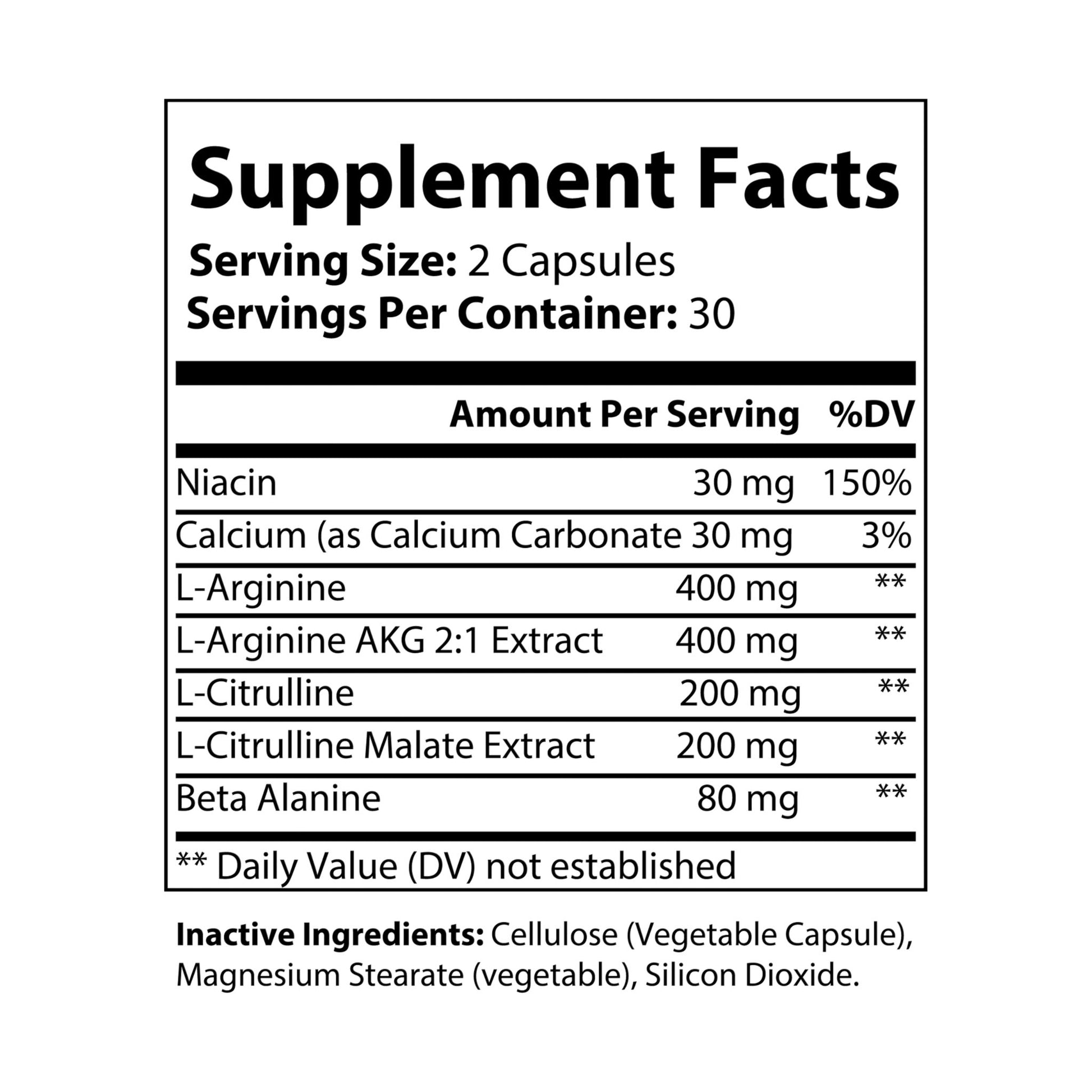 Explicit Energy L-Arginine Supplement: Blood Flow & Performance (60 Capsules)