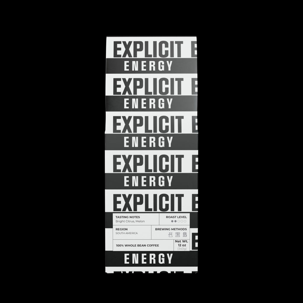 Explicit Energy Colombia Single Origin: Regular, Light-Medium Roast, Honeyed & Vibrant (12oz / 340g)