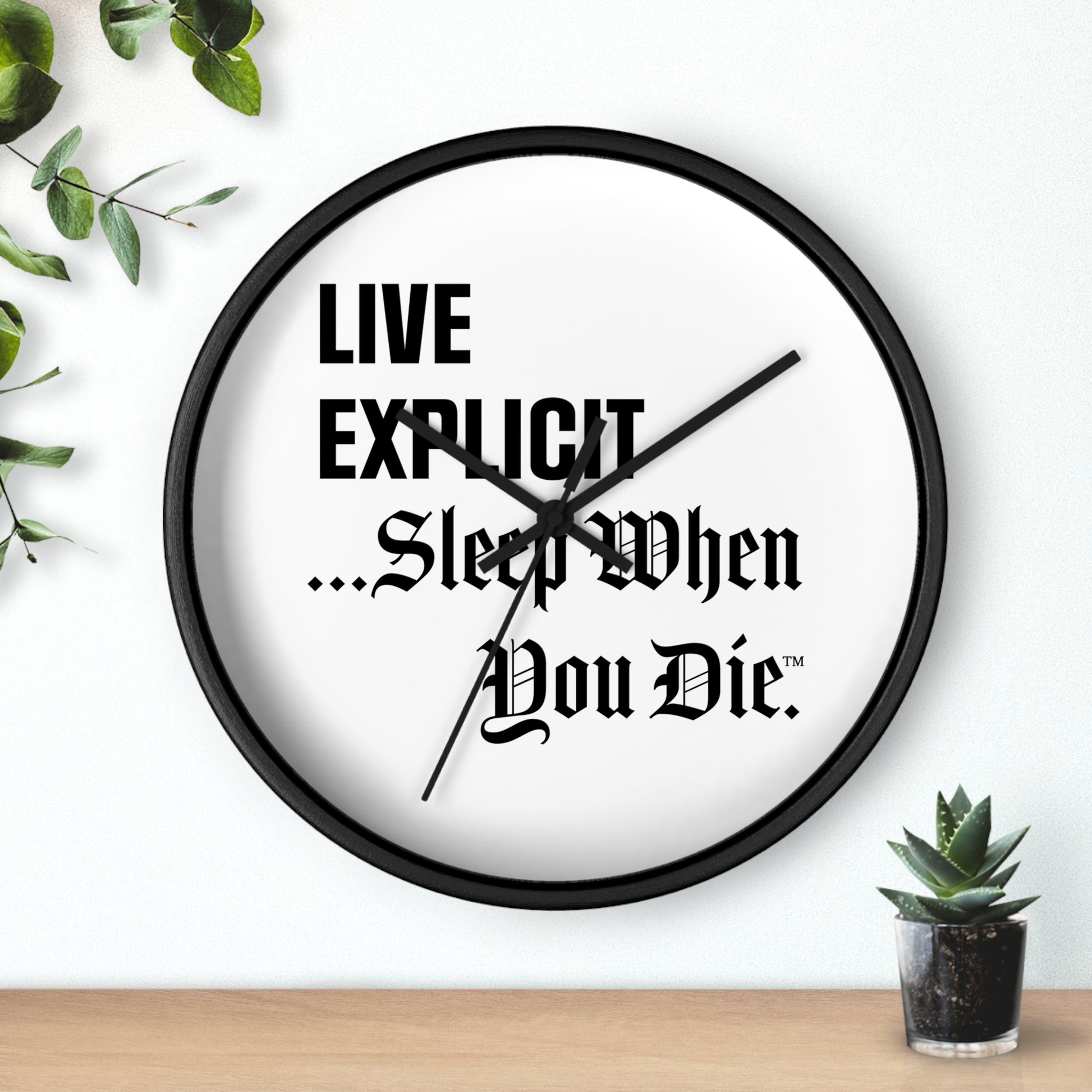 Explicit Wall Clock: Motivational Decor for Hustlers (10in)
