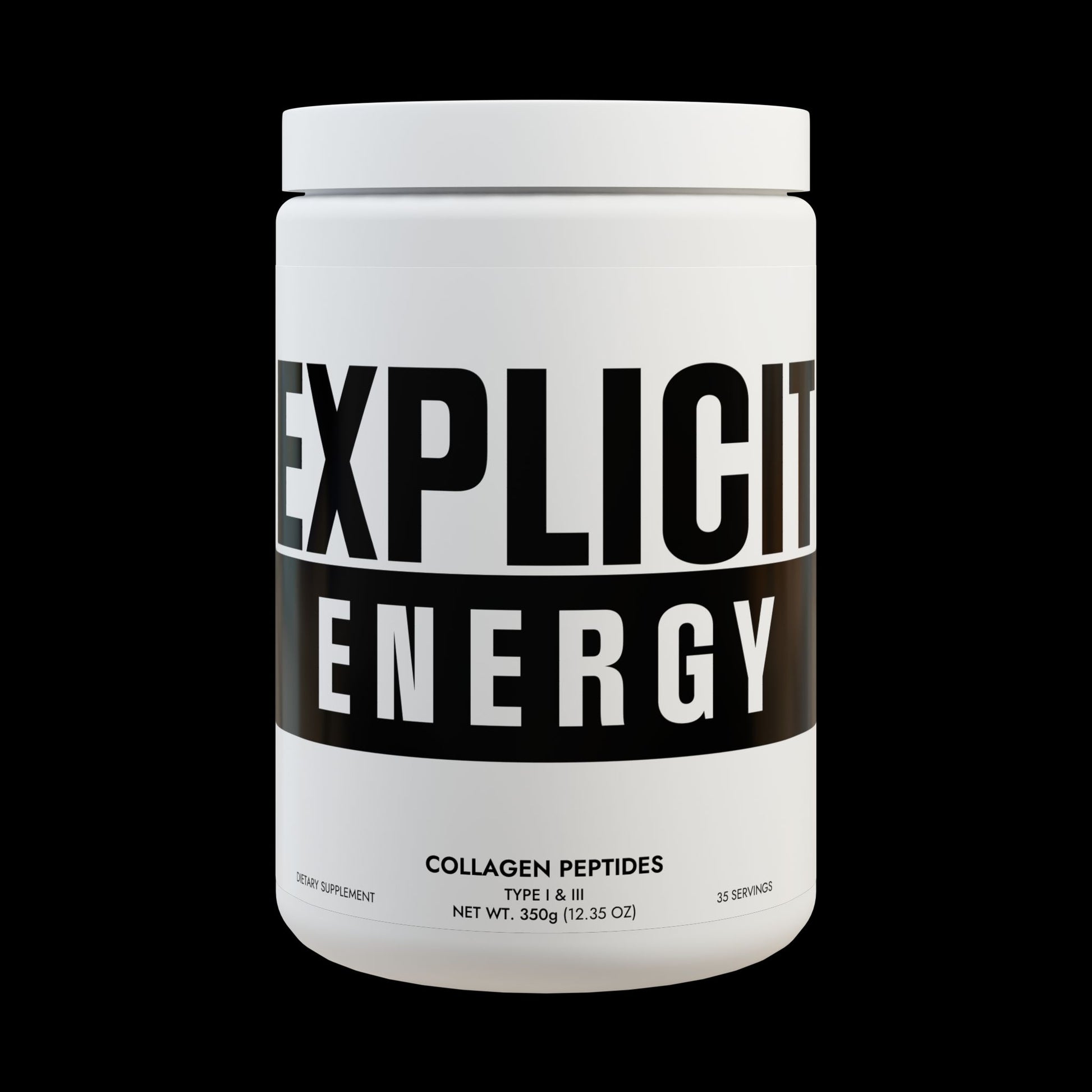 Explicit Energy Collagen Peptides Type I & III: Skin, Hair & Joint Support (350g, 12.3oz)