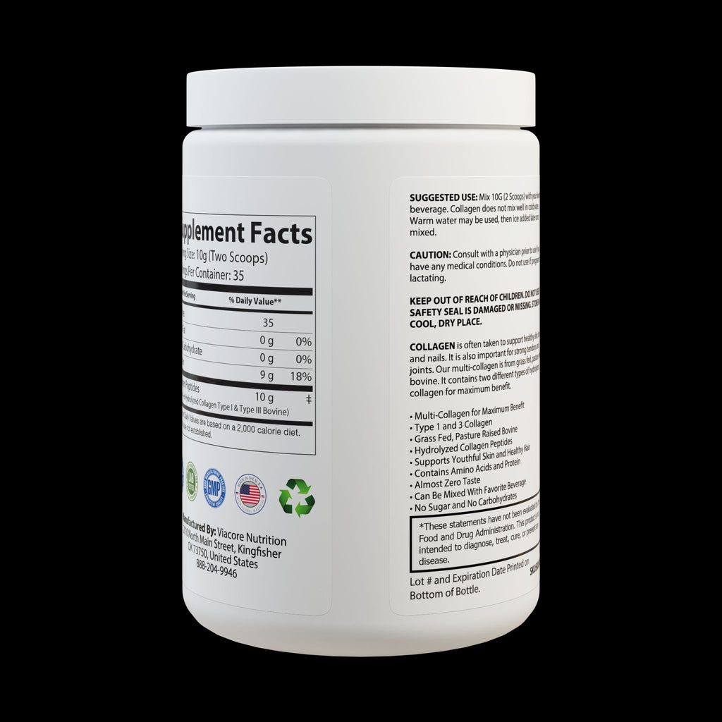 Explicit Energy Collagen Peptides Type I & III: Skin, Hair & Joint Support (350g, 12.3oz)