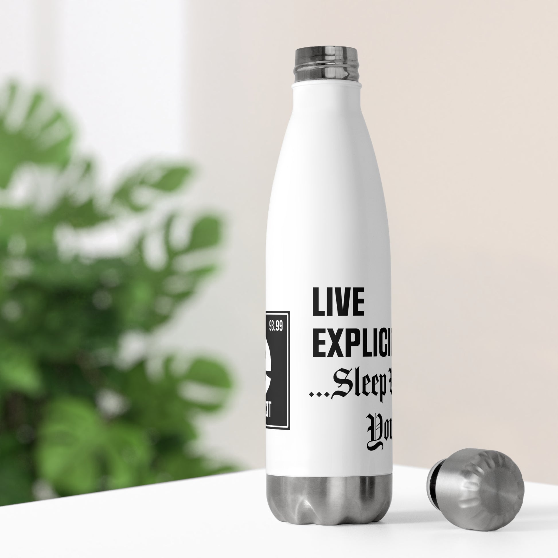 Explicit Energy Bottle: 20oz Stainless Steel Insulated for Gym & Outdoors