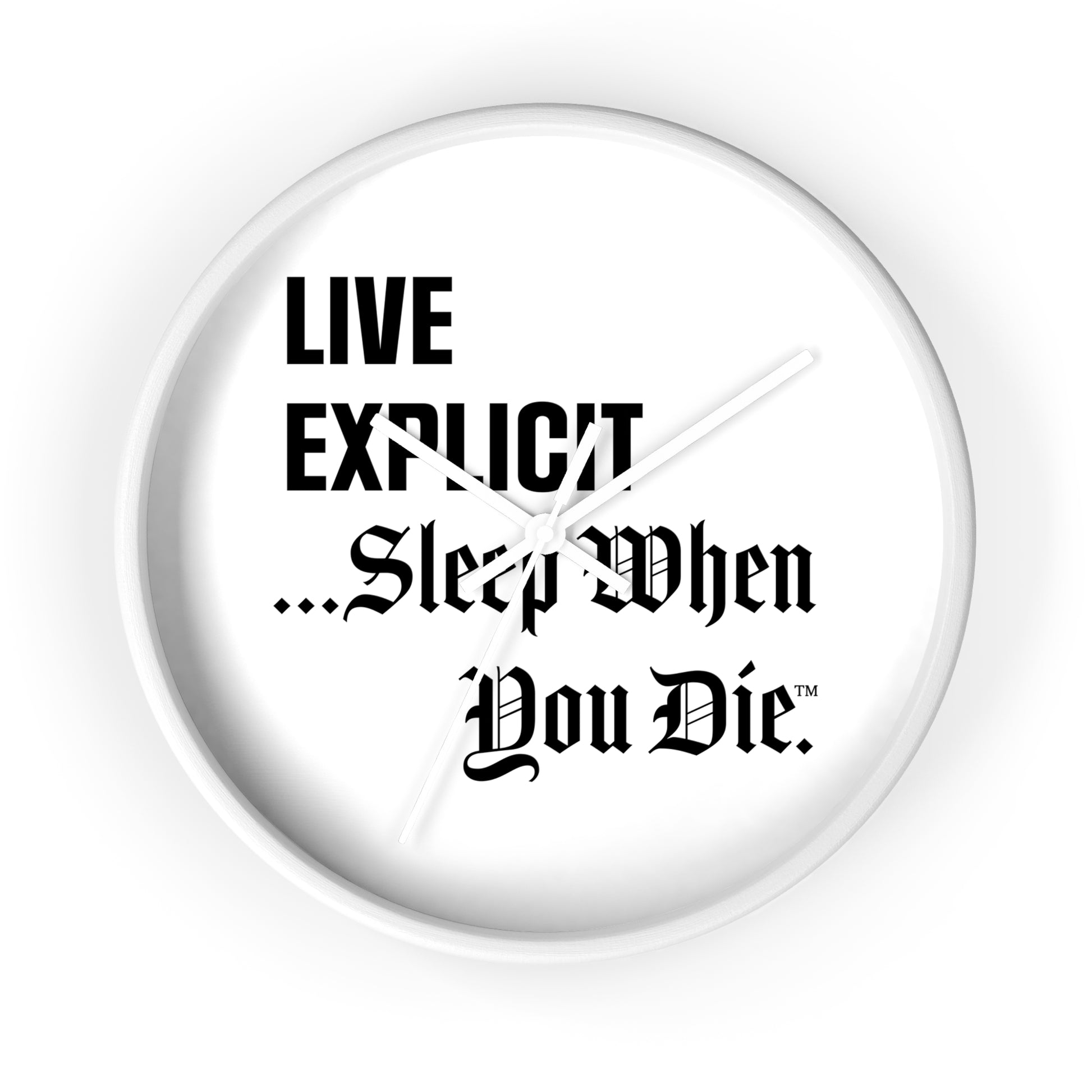 Explicit Wall Clock: Motivational Decor for Hustlers (10in)