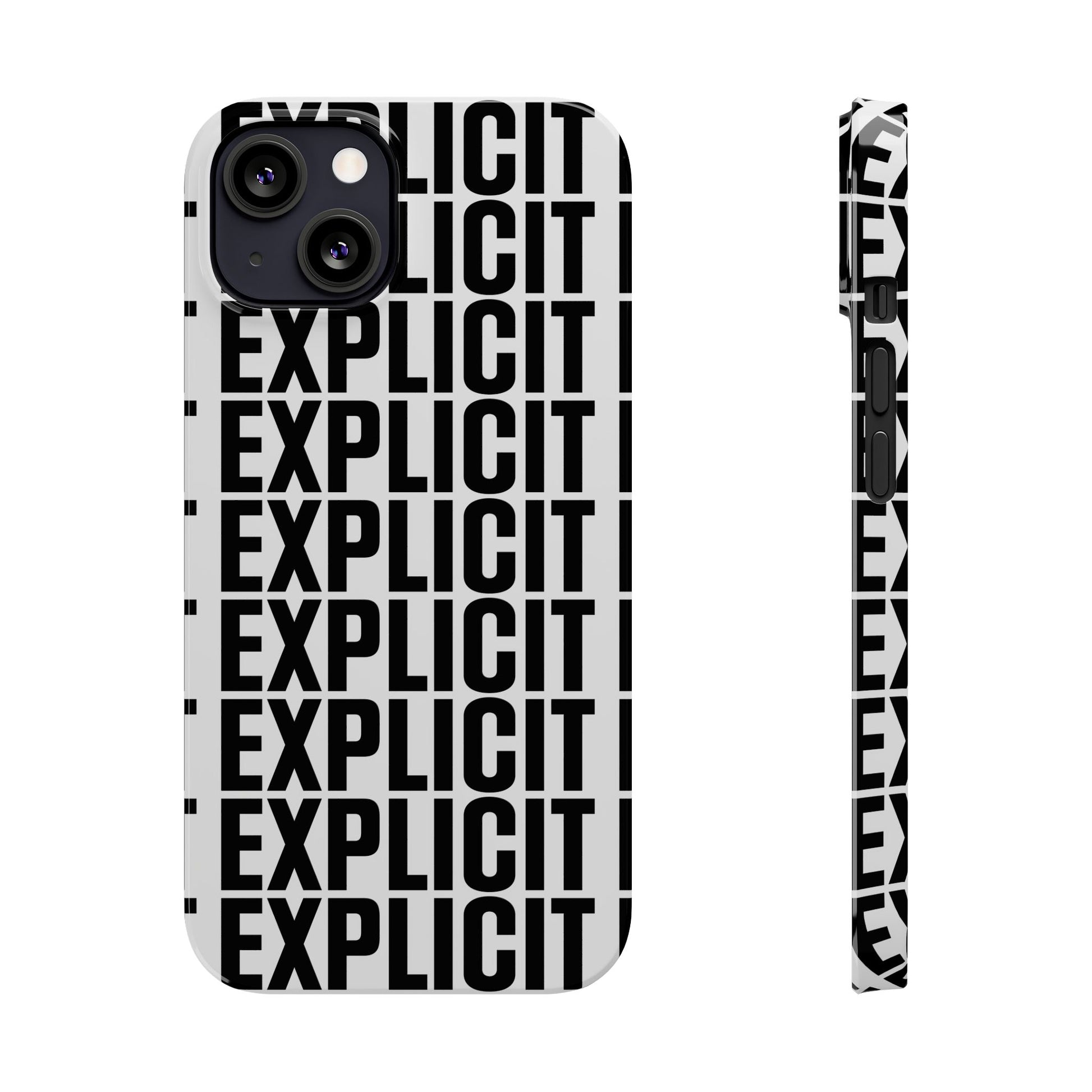 Explicit Letters Phone Case: Slim iPhone Cover