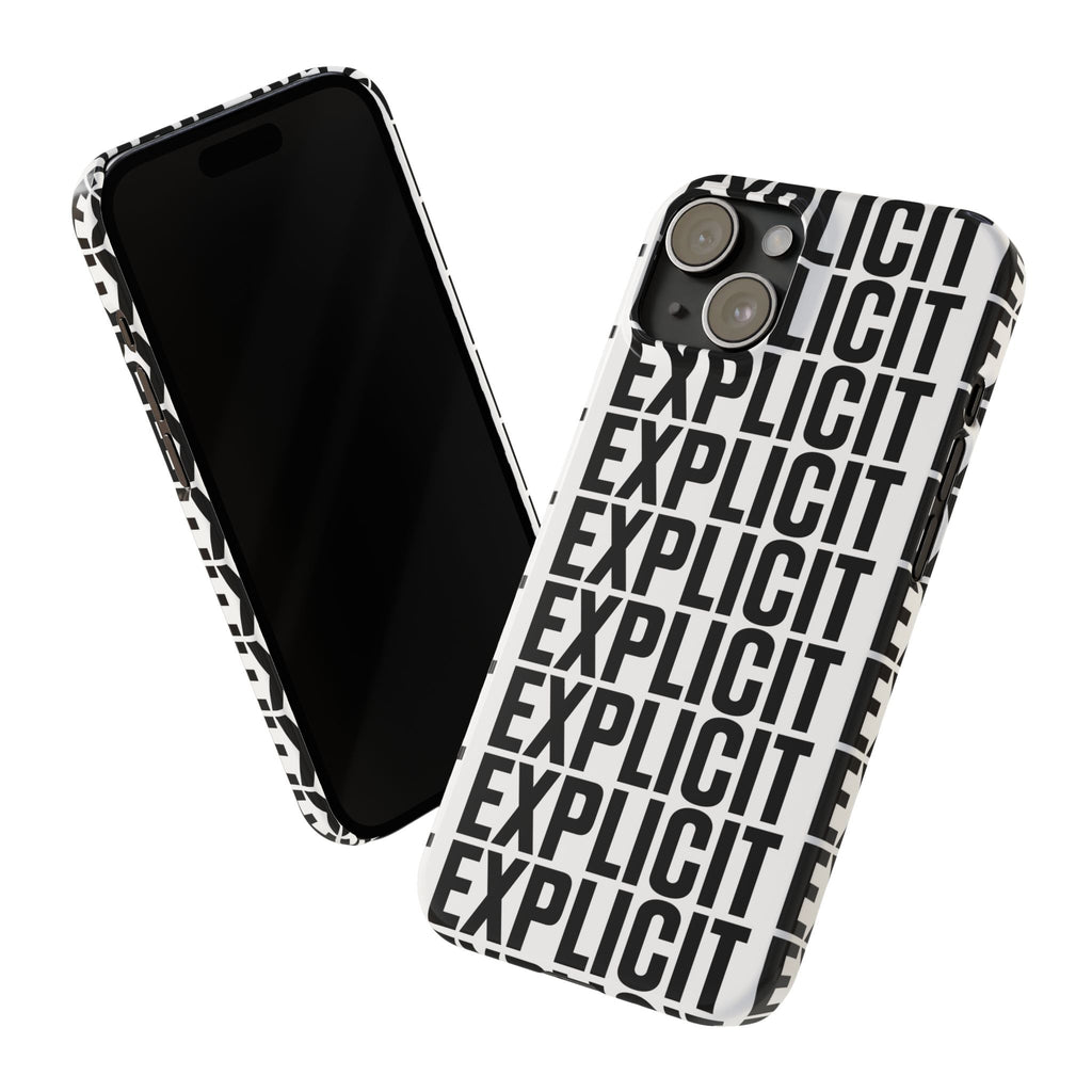 Explicit Letters Phone Case: Slim iPhone Cover