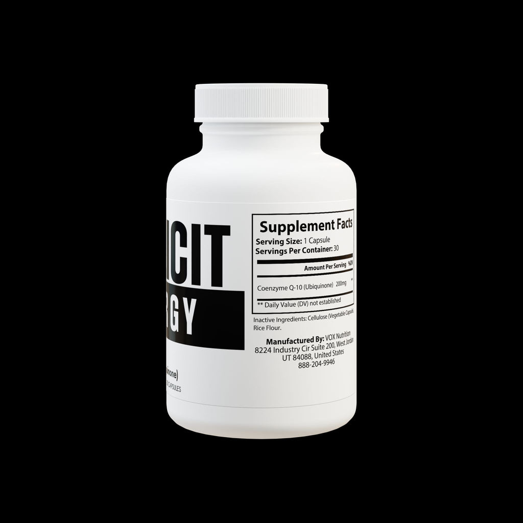 Explicit Energy CoQ10 (Ubiquinone) Supplement: Heart Health & Energy (30 Capsules)