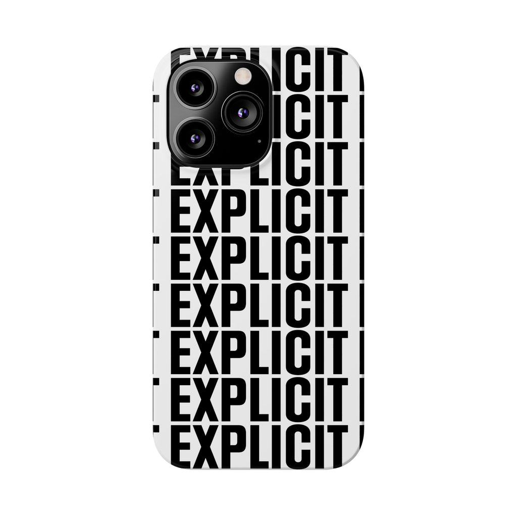 Explicit Letters Phone Case: Slim iPhone Cover