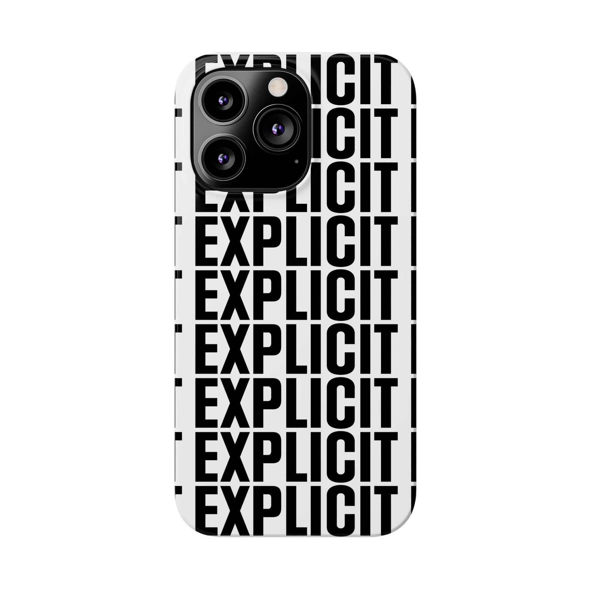 Explicit Letters Phone Case: Slim iPhone Cover