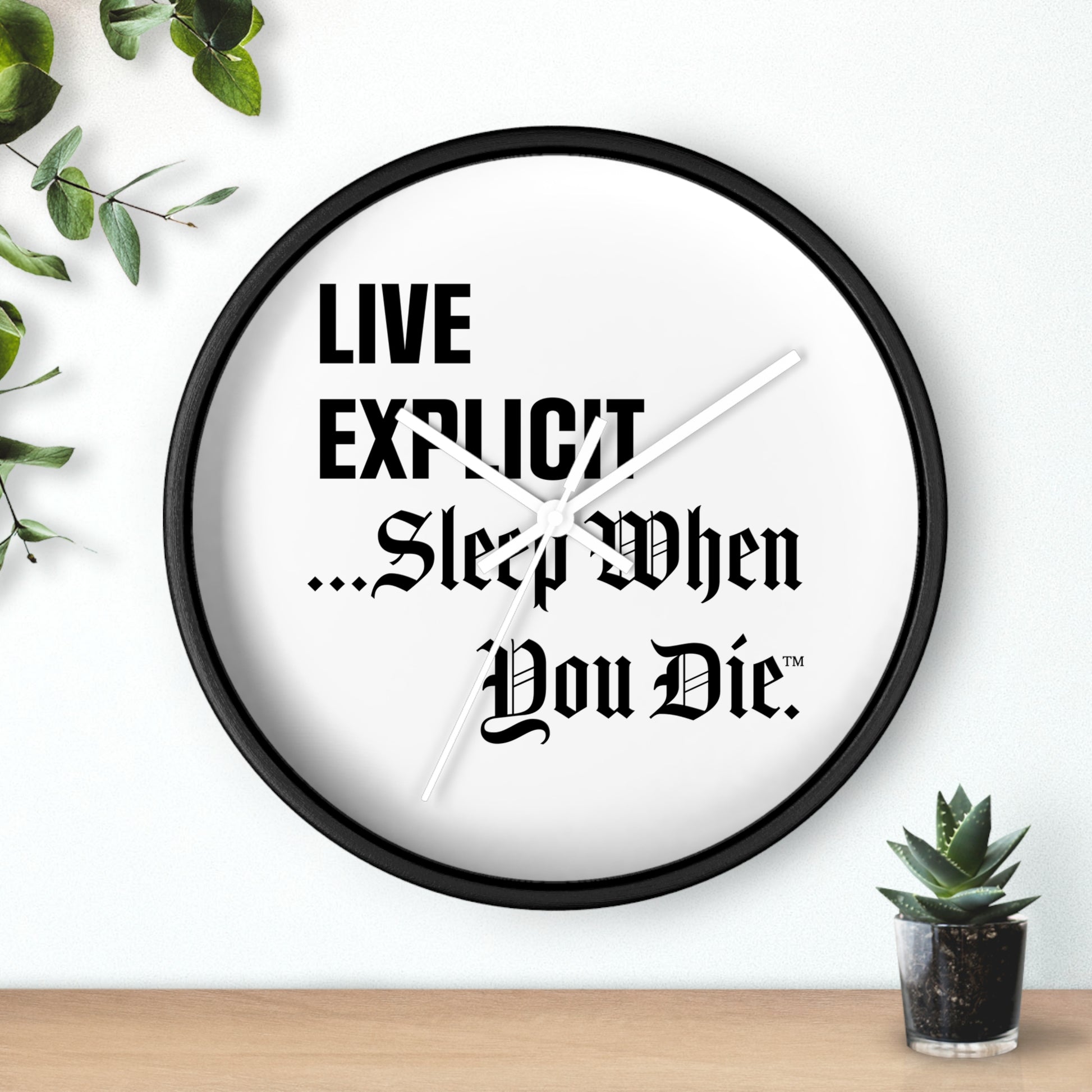 Explicit Wall Clock: Motivational Decor for Hustlers (10in)