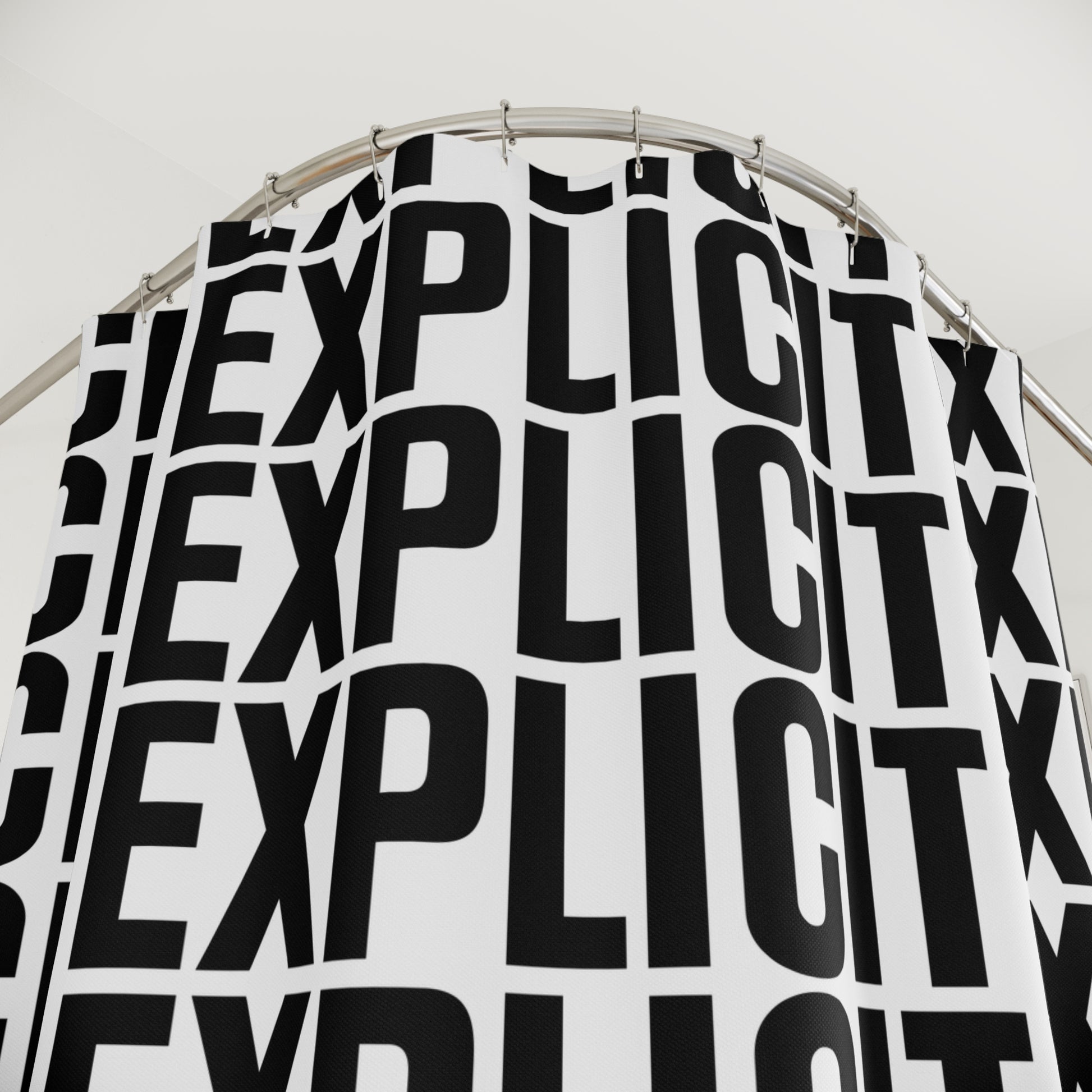 Explicit Shower Curtain: Modern Decor for a Unique Bathroom