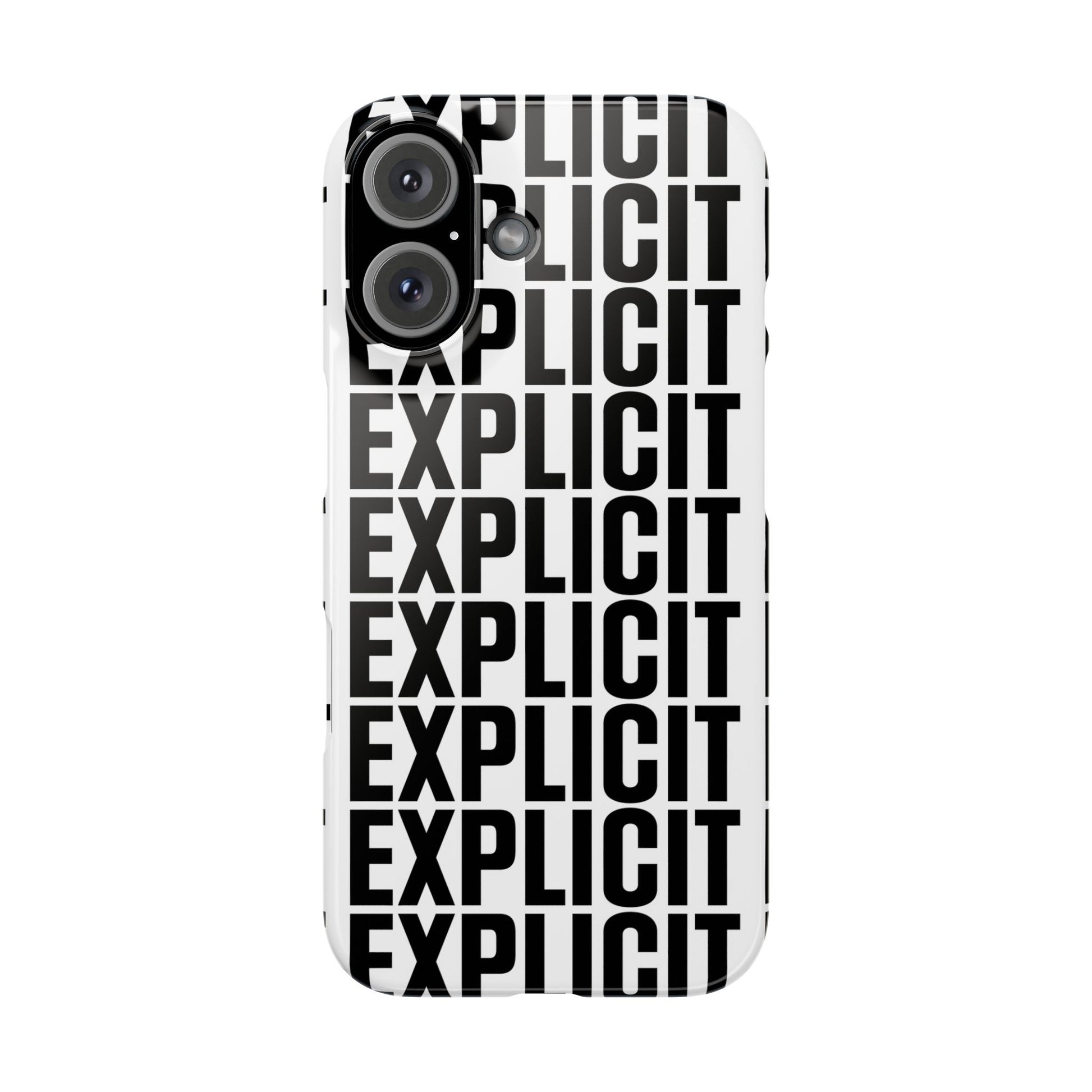 Explicit Letters Phone Case: Slim iPhone Cover