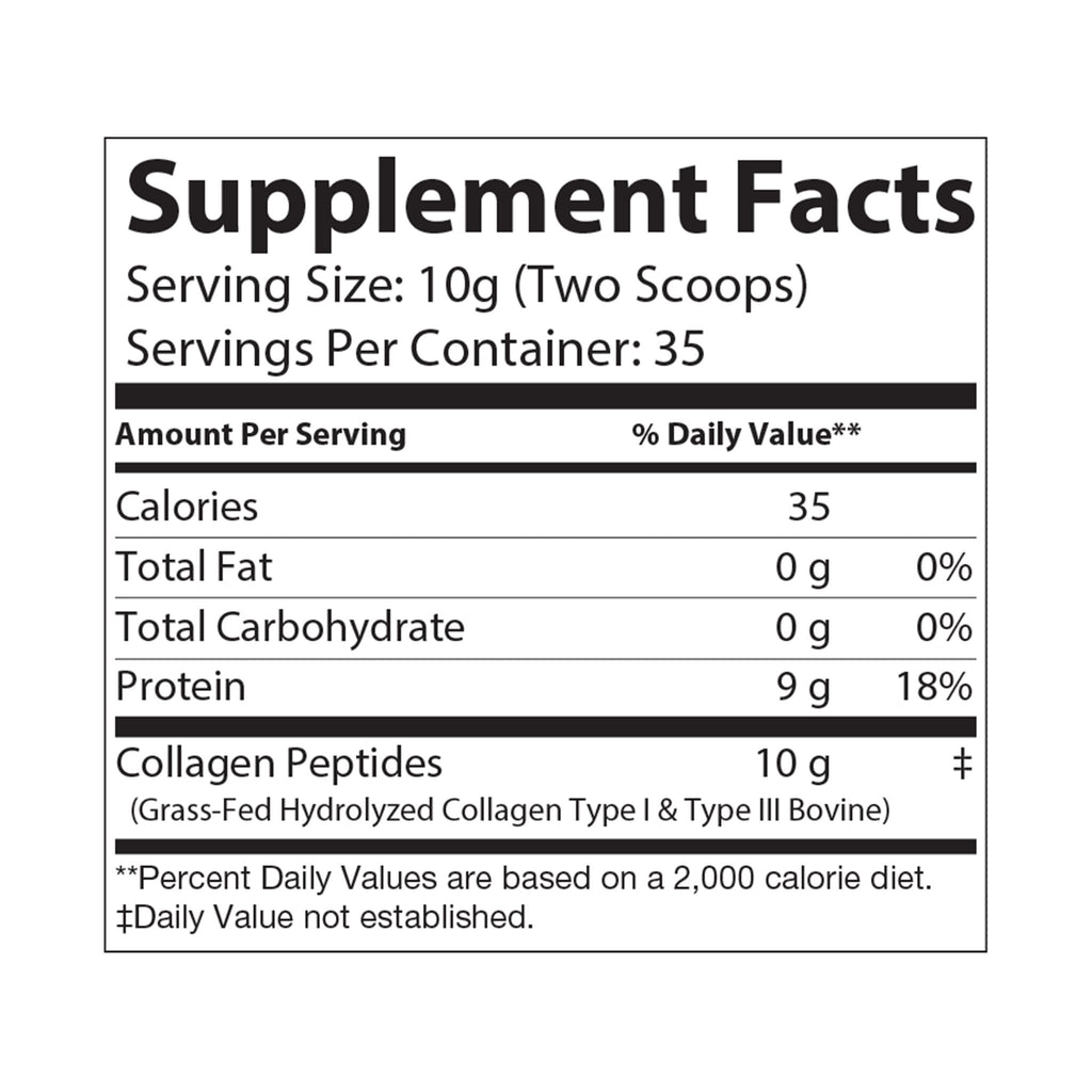 Explicit Energy Collagen Peptides Type I & III: Skin, Hair & Joint Support (350g, 12.3oz)
