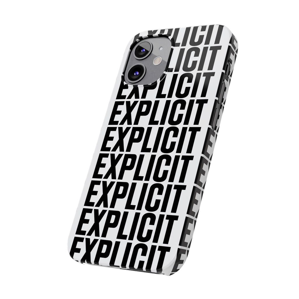 Explicit Letters Phone Case: Slim iPhone Cover