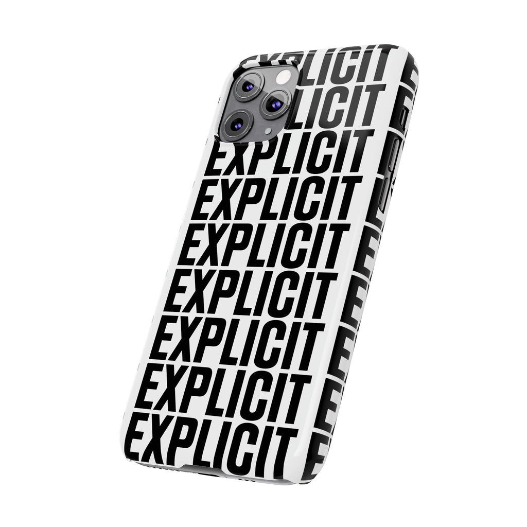 Explicit Letters Phone Case: Slim iPhone Cover