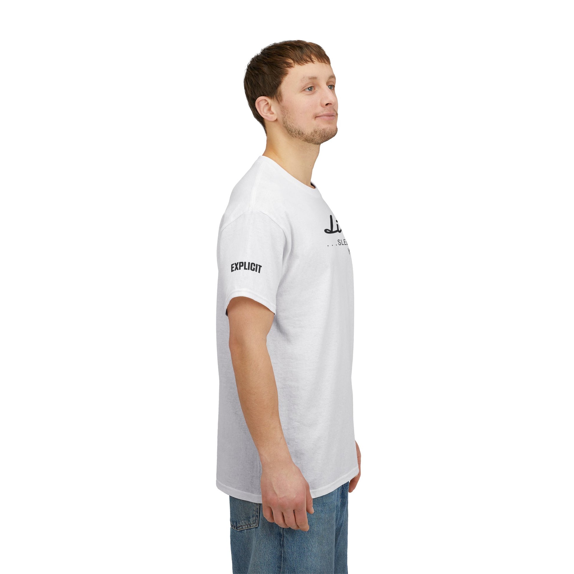 Explicit "Live Explicit... Sleep When You Die" Unisex Tee: Heavy Cotton Graphic T-Shirt