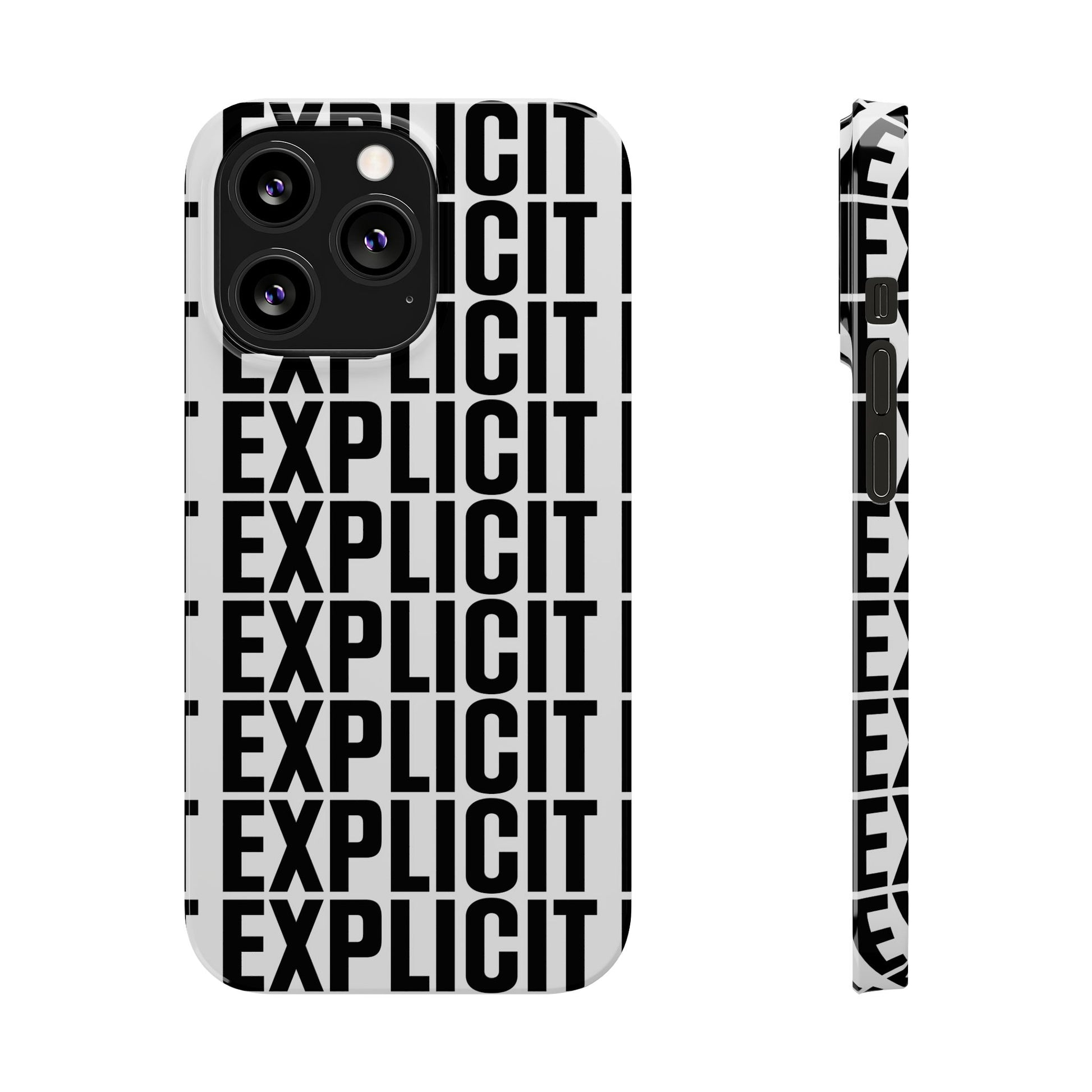 Explicit Letters Phone Case: Slim iPhone Cover