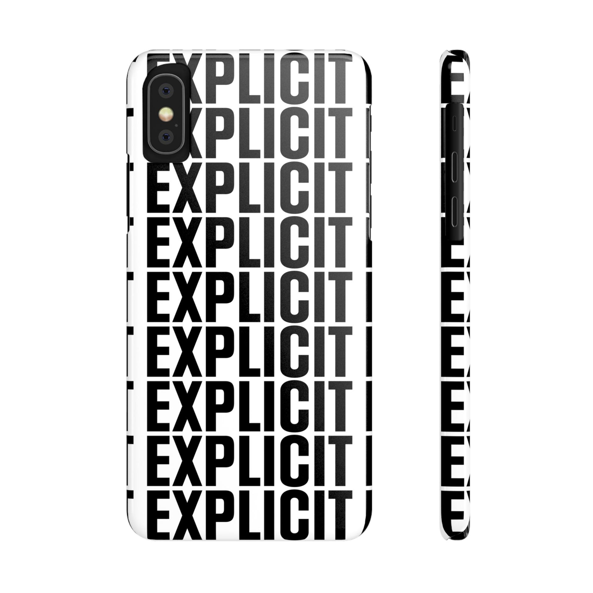 Explicit Letters Phone Case: Slim iPhone Cover