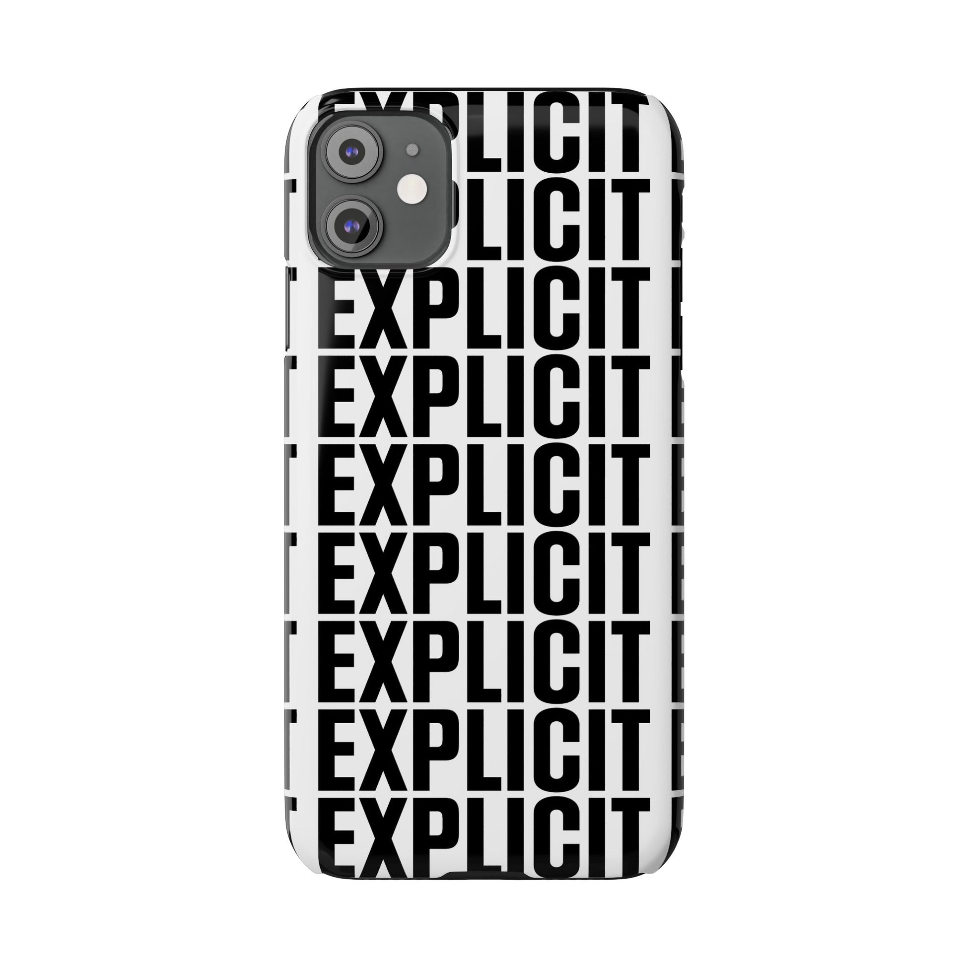 Explicit Letters Phone Case: Slim iPhone Cover
