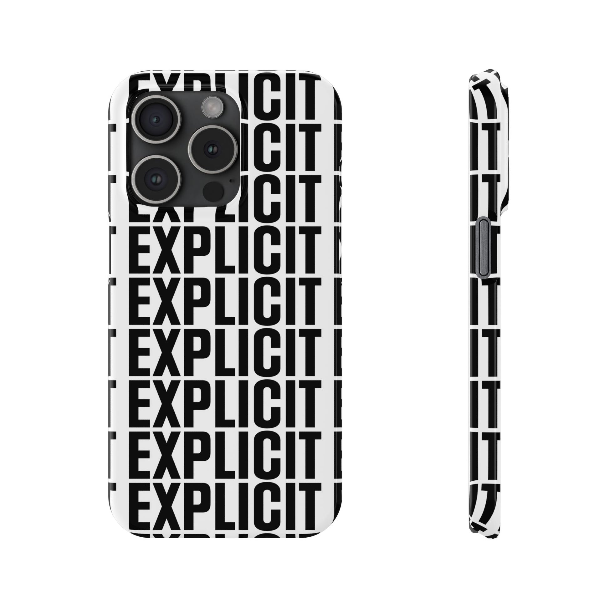 Explicit Letters Phone Case: Slim iPhone Cover