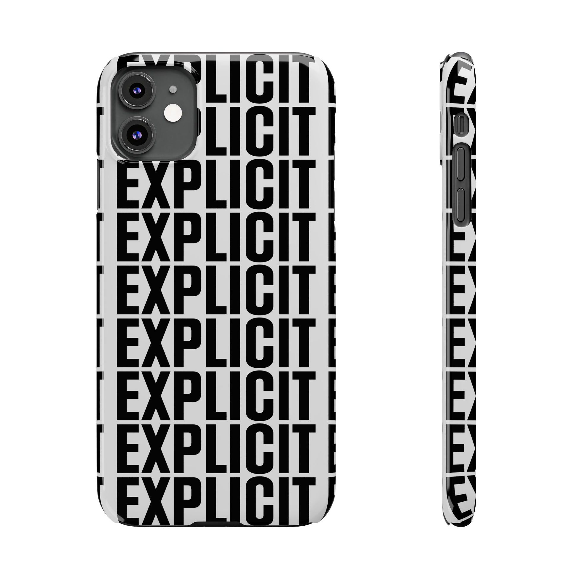 Explicit Letters Phone Case: Slim iPhone Cover