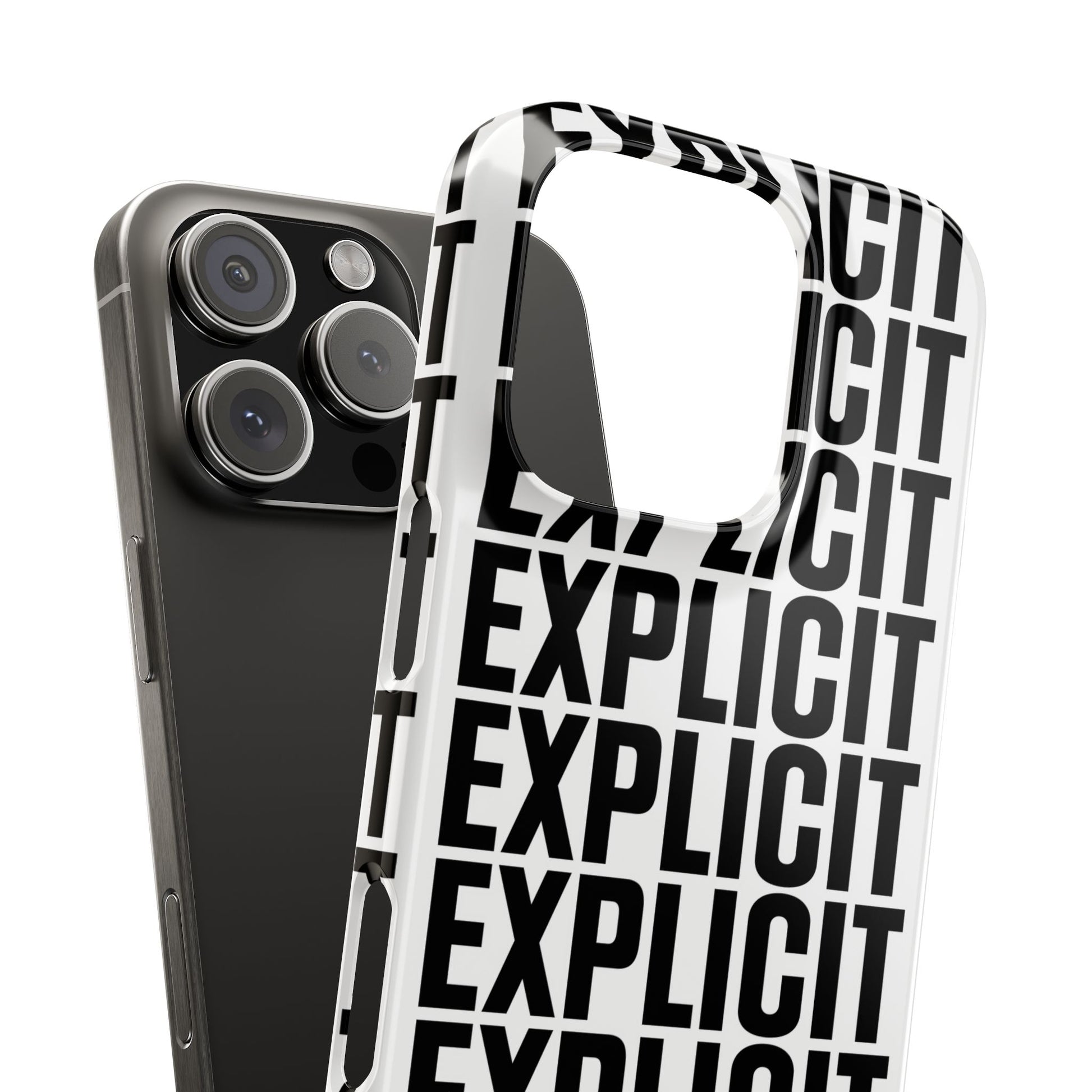Explicit Letters Phone Case: Slim iPhone Cover