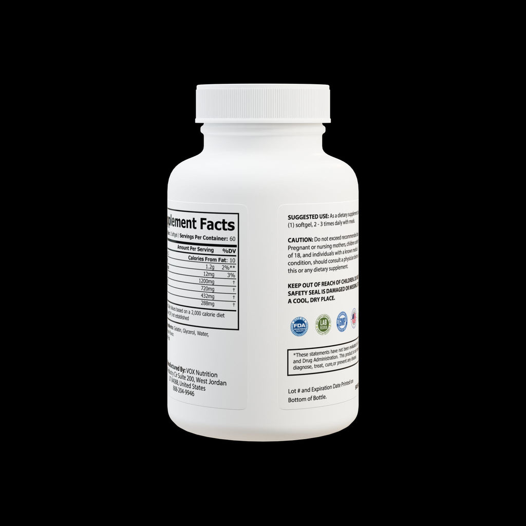 Explicit Energy Omega-3 Fish Oil: Exercise Recovery & Heart Health (60 Softgels)