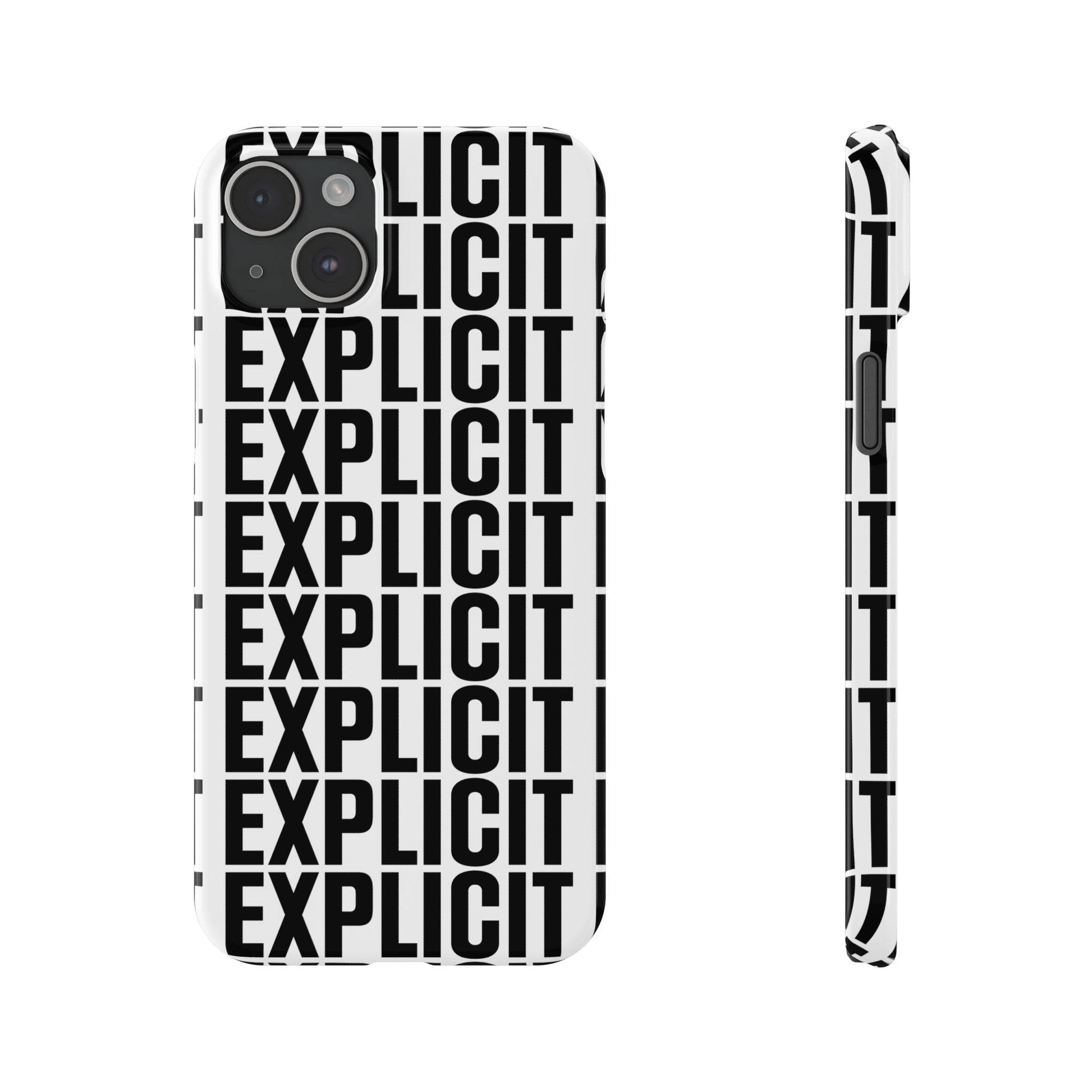 Explicit Letters Phone Case: Slim iPhone Cover