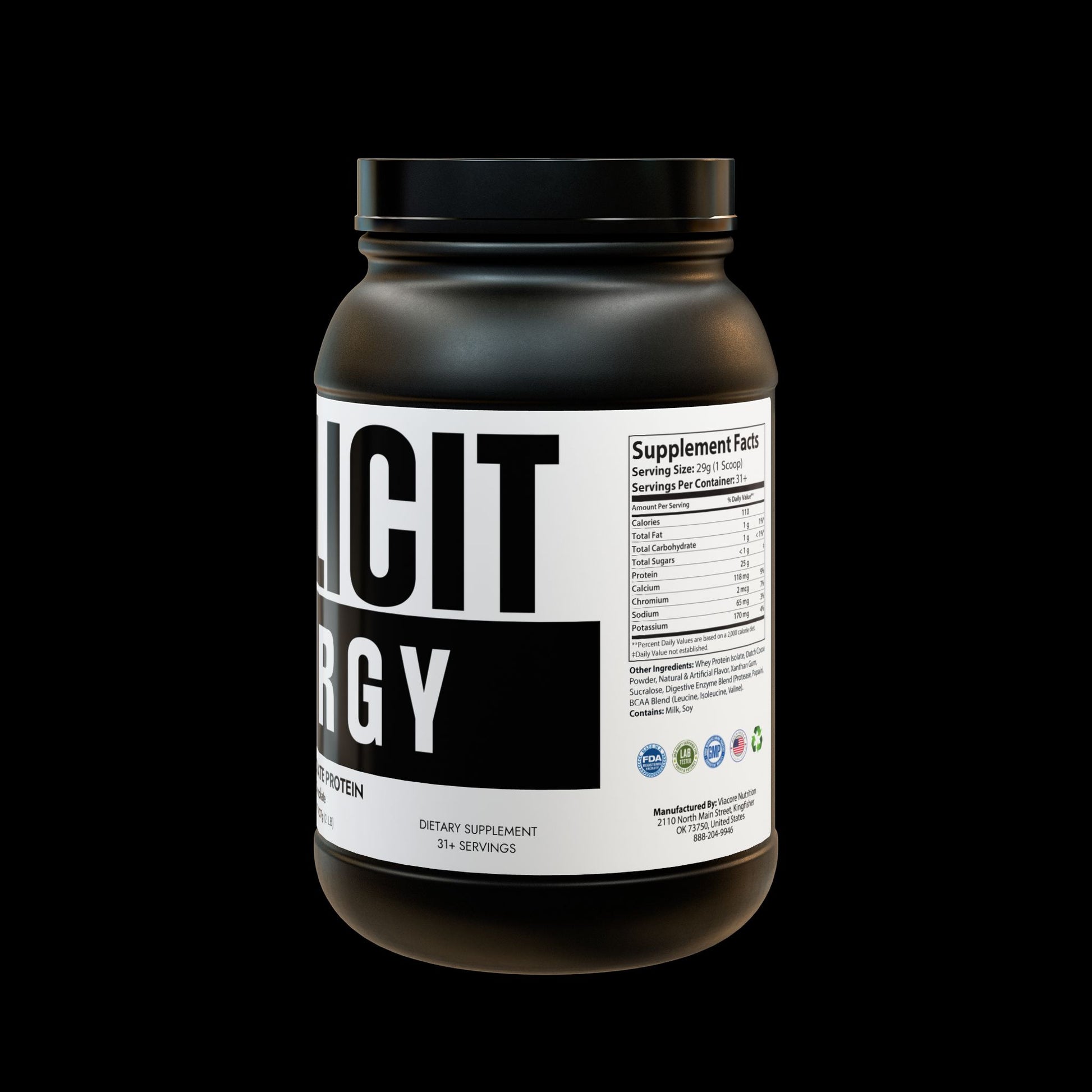 Explicit Energy Whey Isolate Protein: Lean Muscle & Recovery (907g, 2lb)